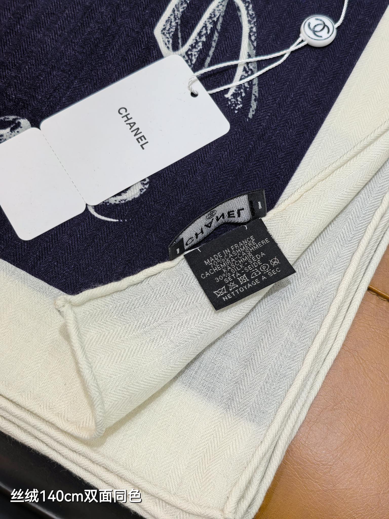 ❄RCC2596双面同色 140x140cm 70%羊绒30%真丝香奈儿《》