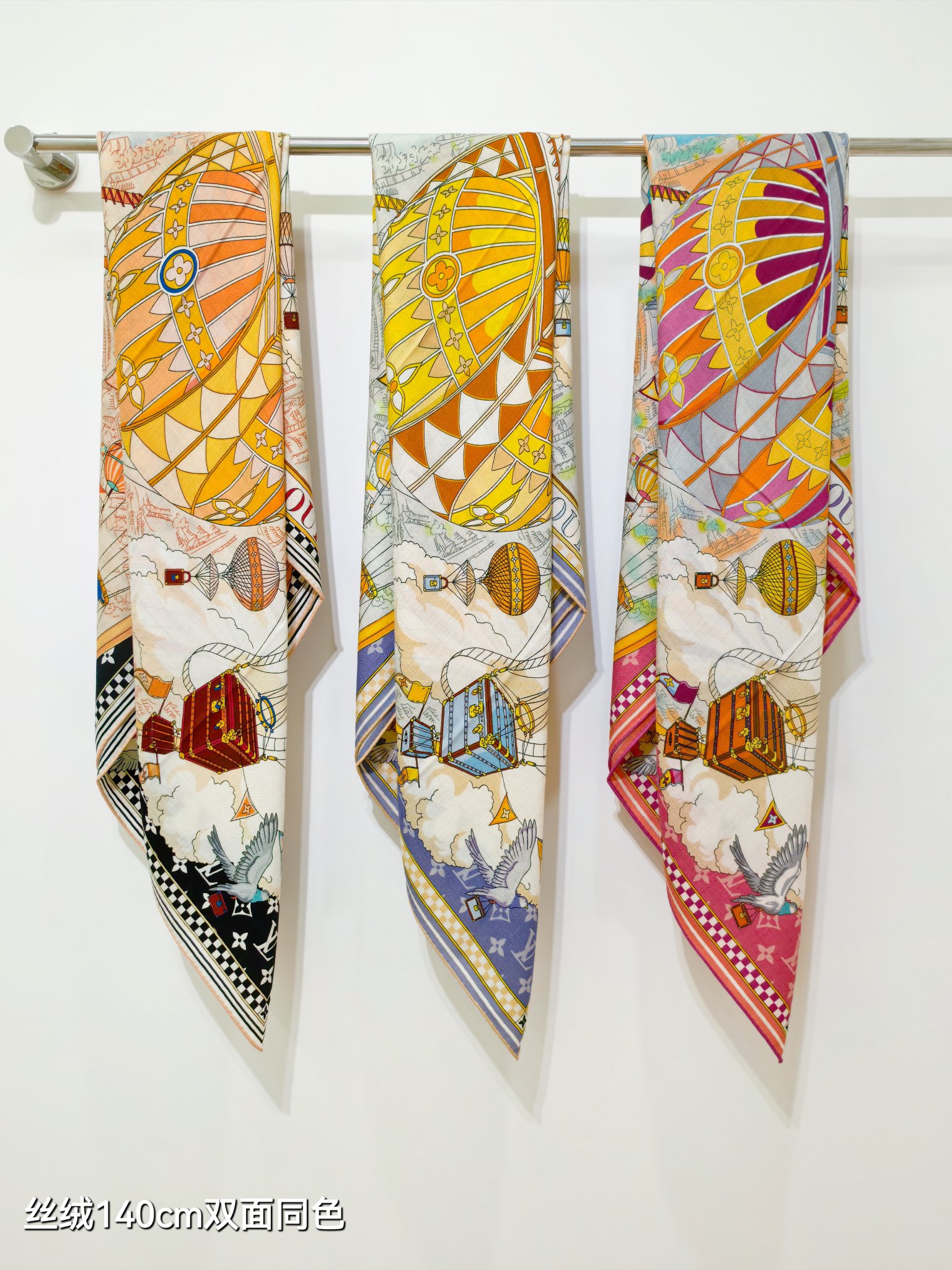 ❄RLV2557双面同色 140x140cm 70%羊绒30%真丝LV《》