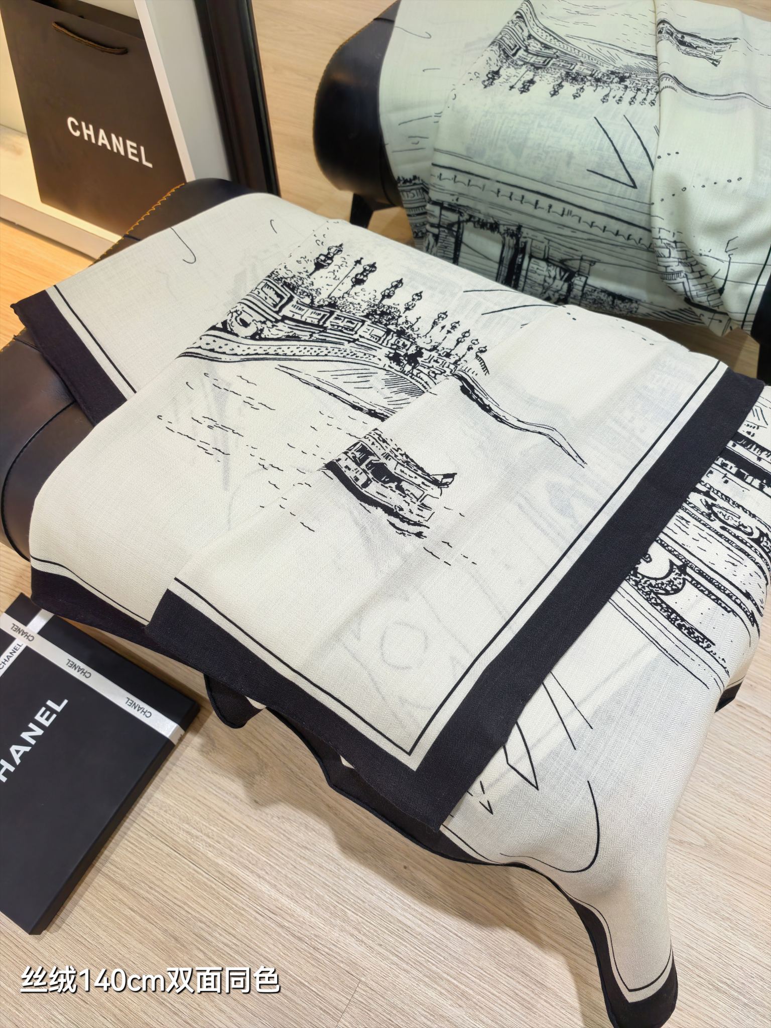 ❄RCC2597双面同色 140x140cm 70%羊绒30%真丝香奈儿《》