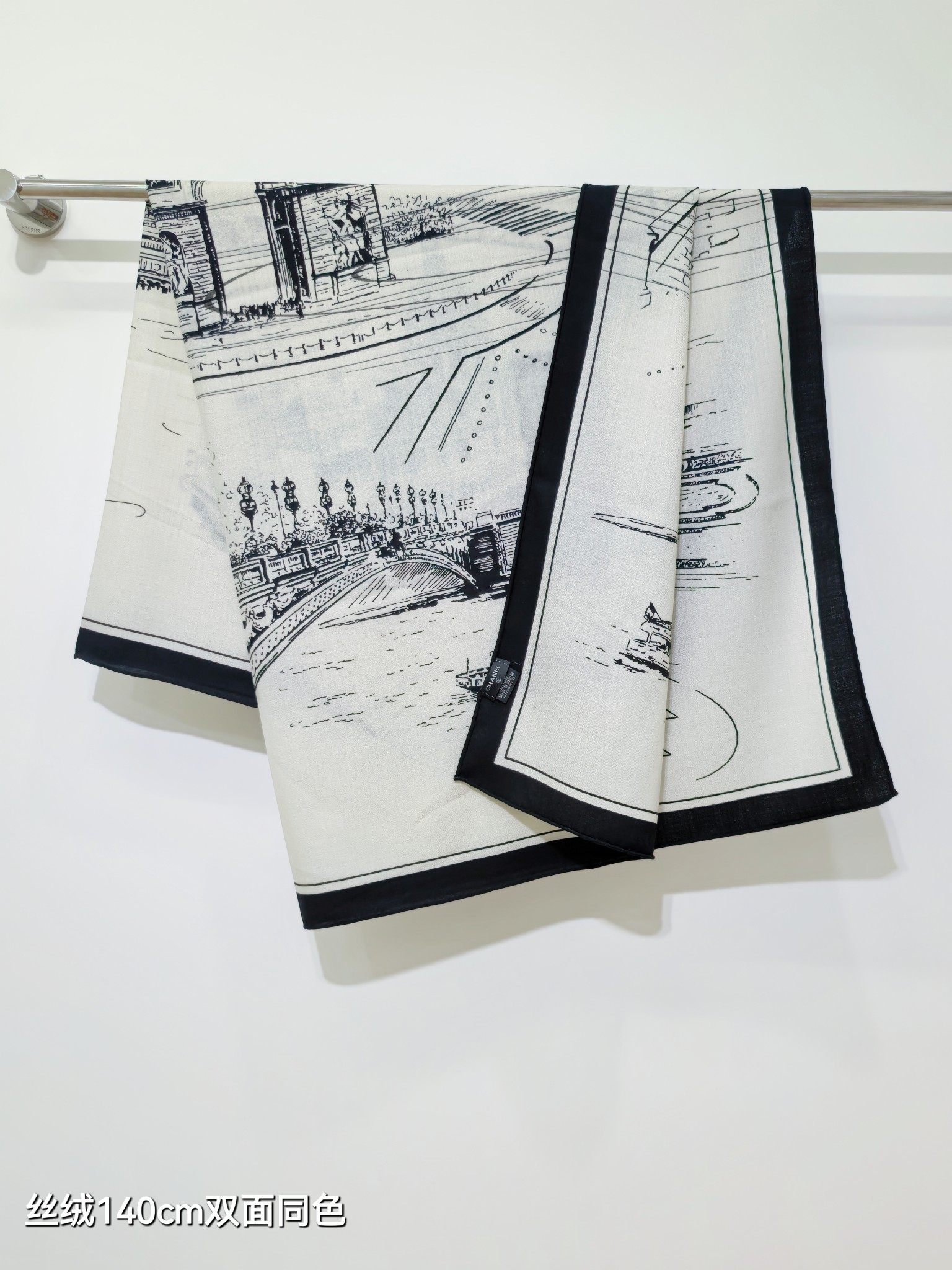 ❄RCC2597双面同色 140x140cm 70%羊绒30%真丝香奈儿《》