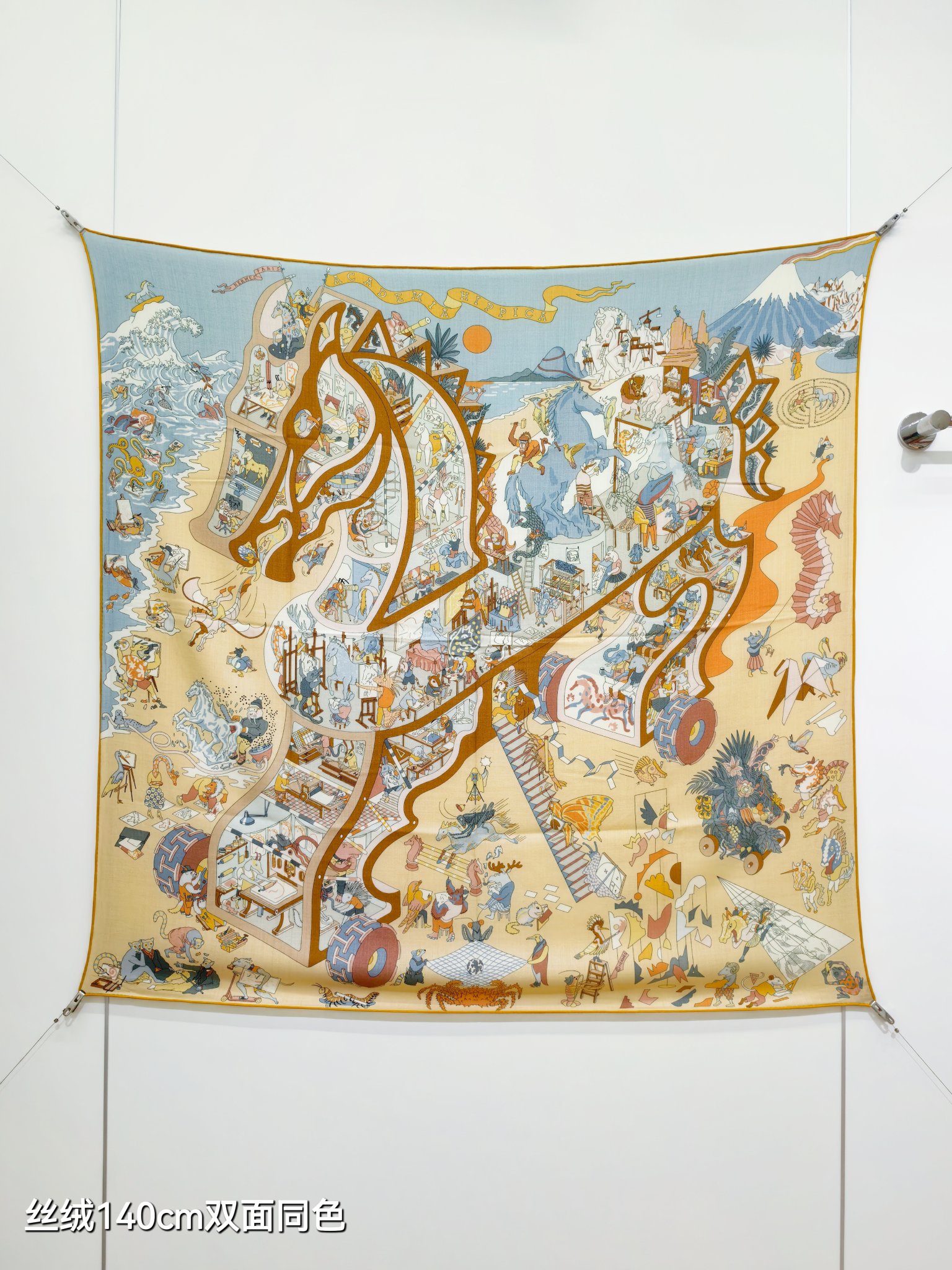 P220❄RHMS2578
双面同色  140x140cm 70%羊绒30%真丝
爱马仕《马术学院》