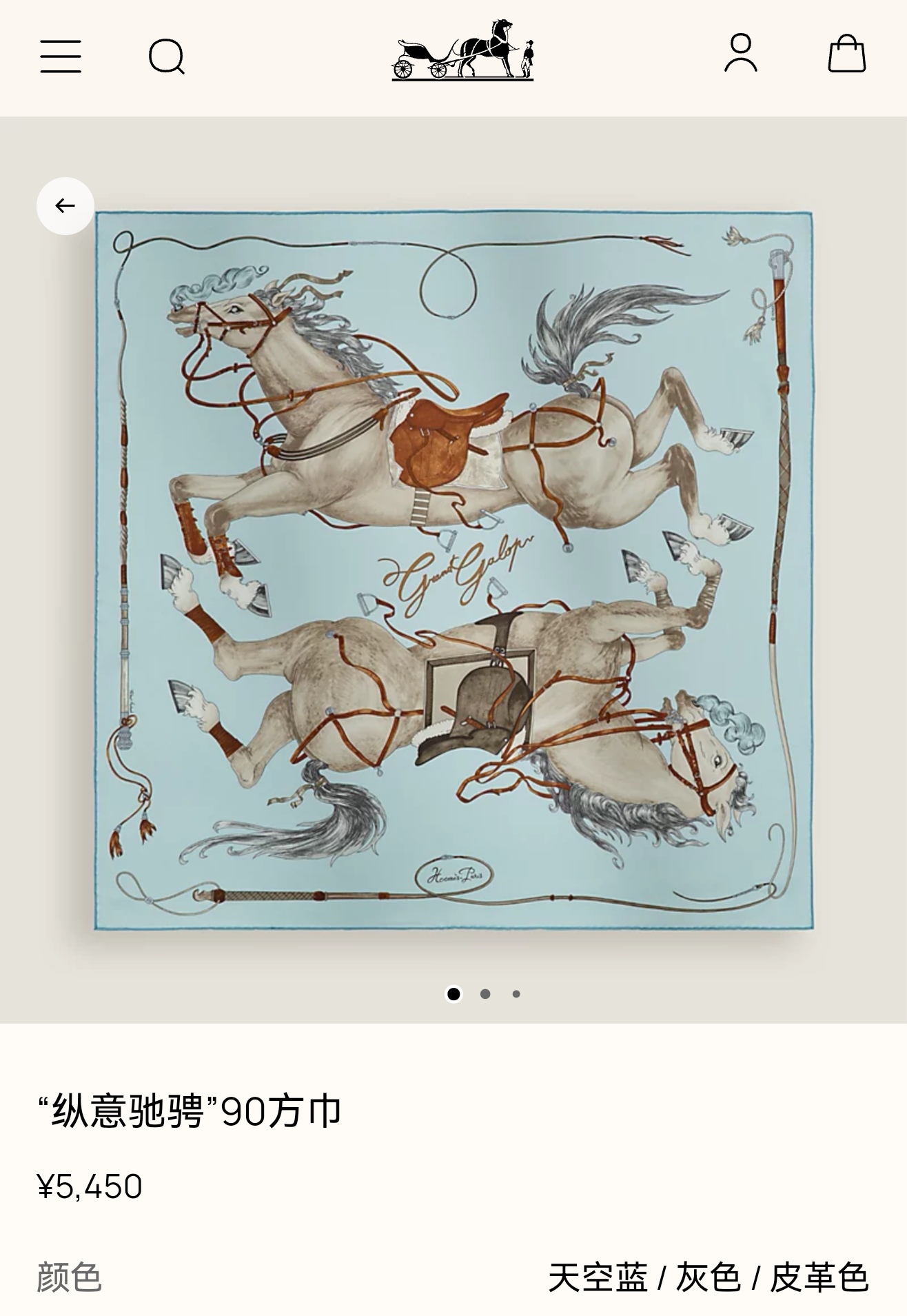 🌼SHMS260518姆米双面  90x90cm斜纹真丝爱马仕《纵意驰骋》