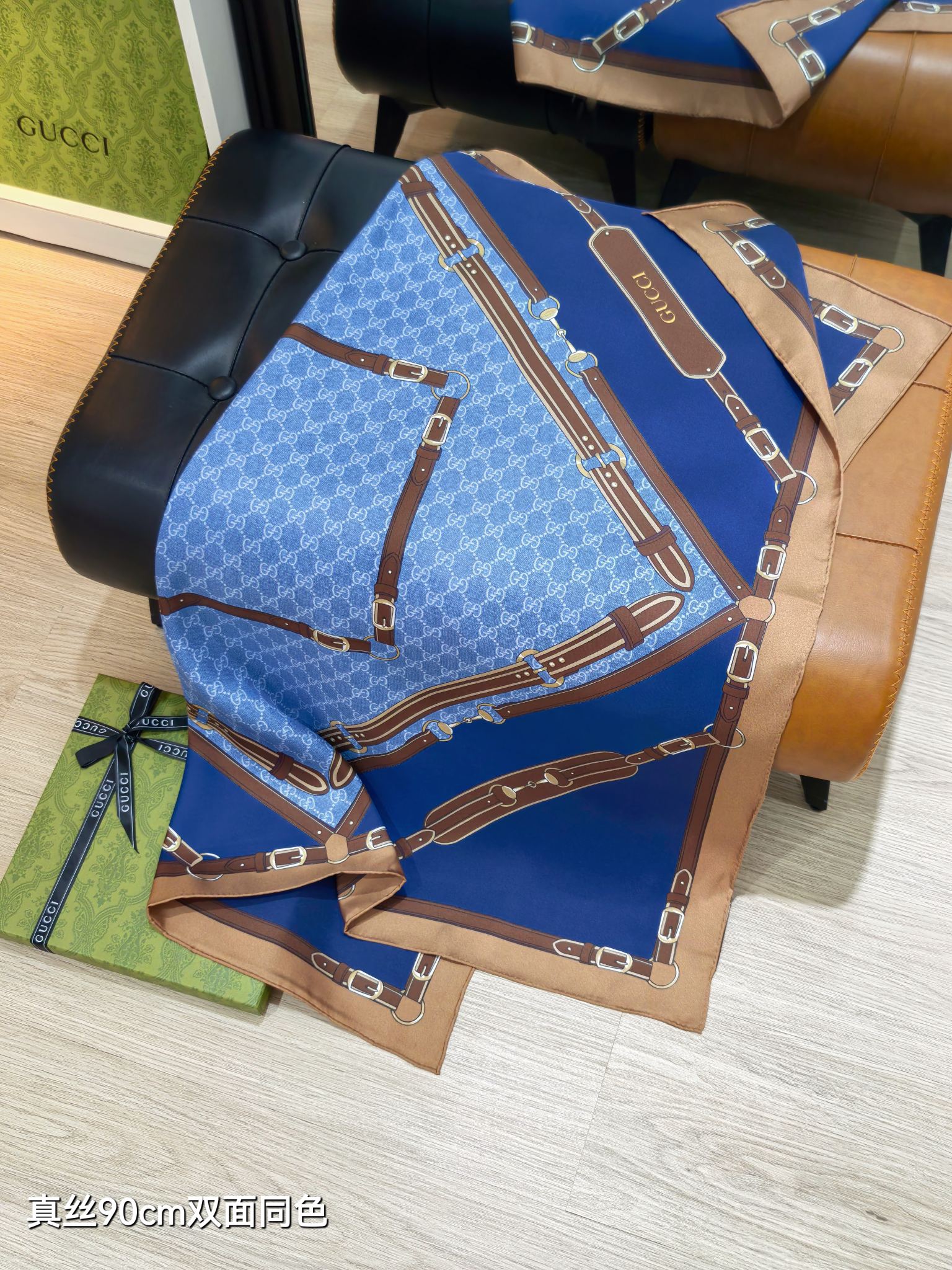 🌼SGC261218姆米双面  90x90cm斜纹真丝古驰《》