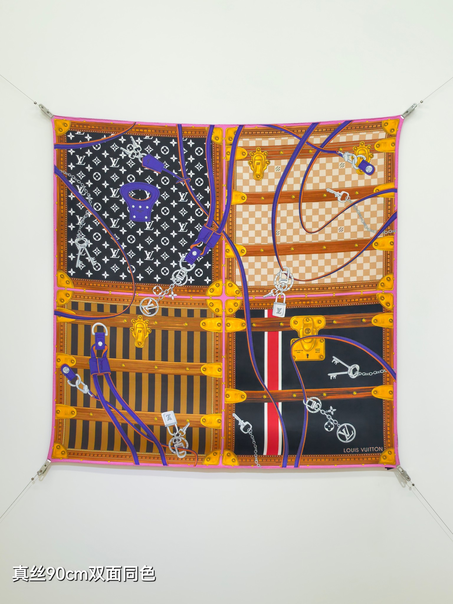 🌼SLV260918姆米双面  90x90cm斜纹真丝LV《》