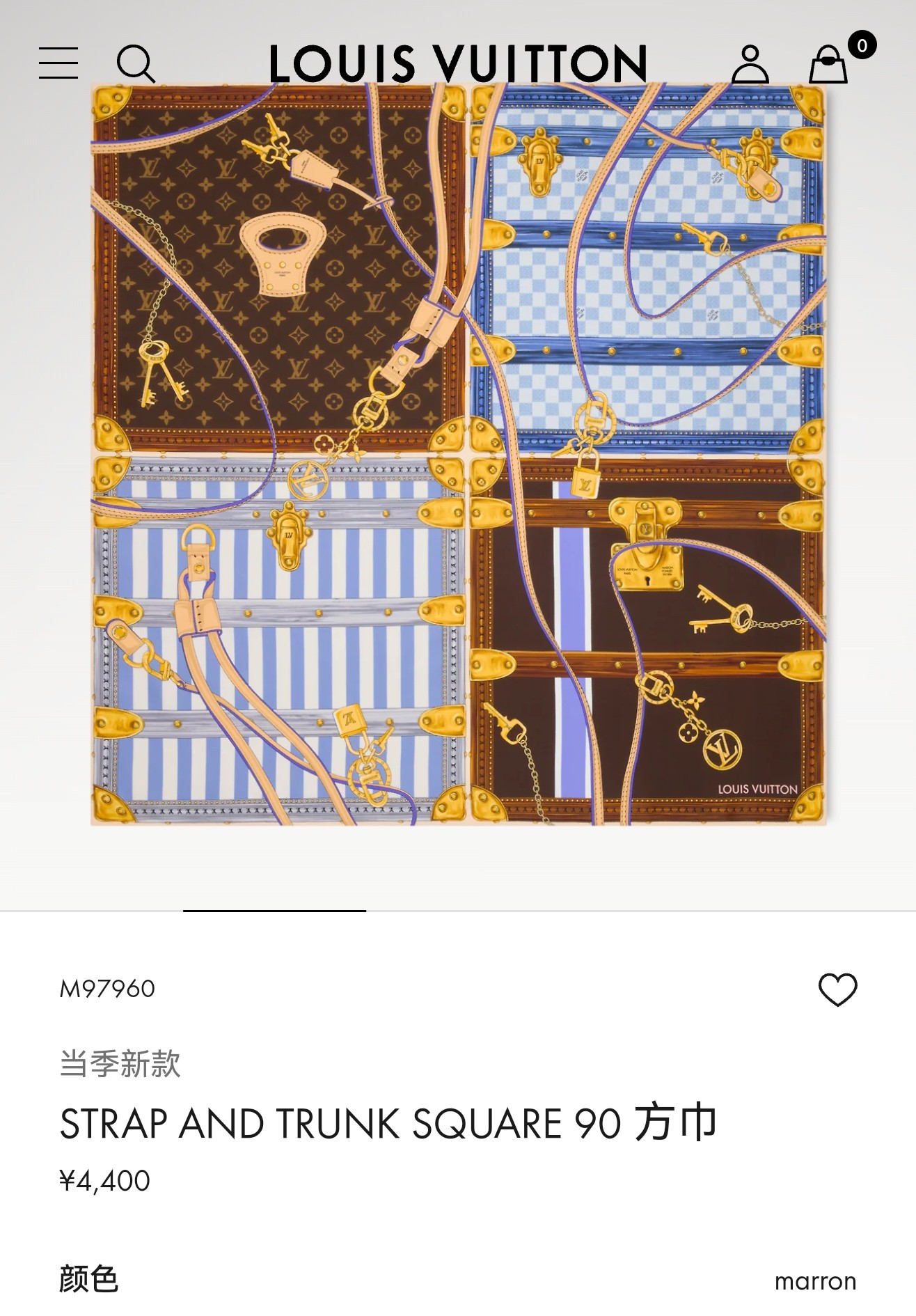 🌼SLV260918姆米双面  90x90cm斜纹真丝LV《》
