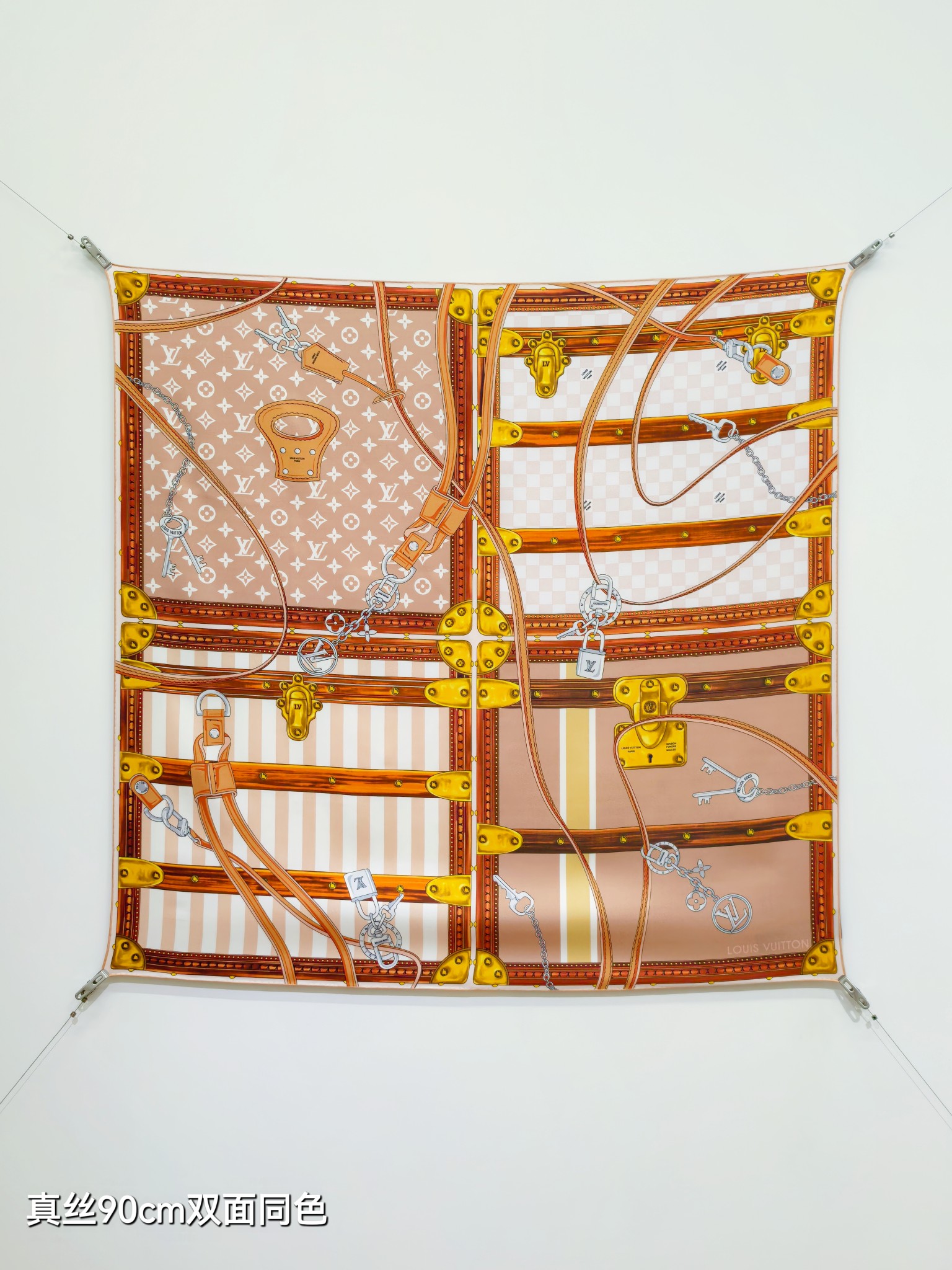 🌼SLV260918姆米双面  90x90cm斜纹真丝LV《》