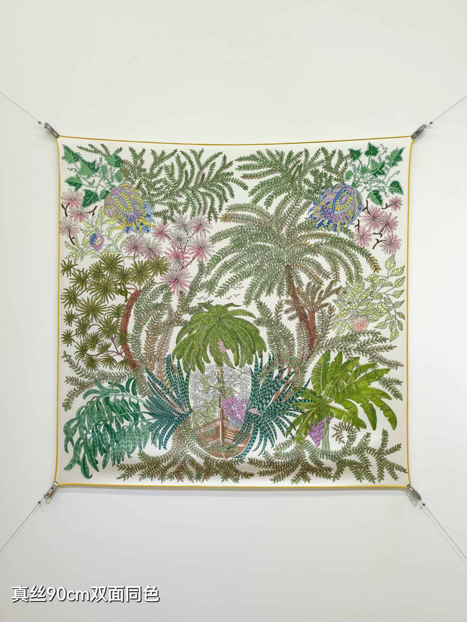🌼SHMS261918姆米双面  90x90cm斜纹真丝爱马仕《画家们的花园》