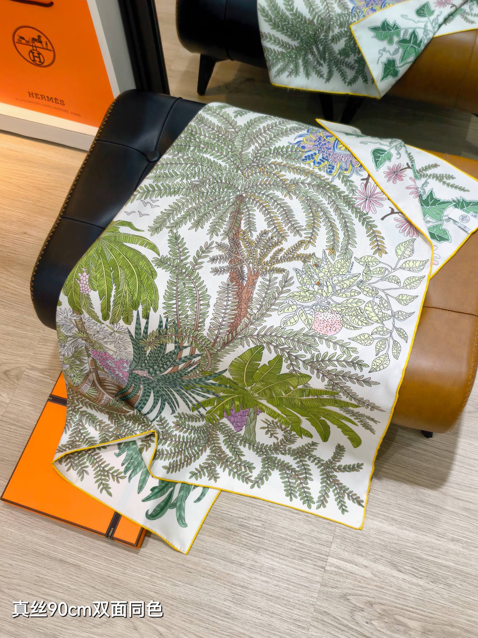 🌼SHMS261918姆米双面  90x90cm斜纹真丝爱马仕《画家们的花园》