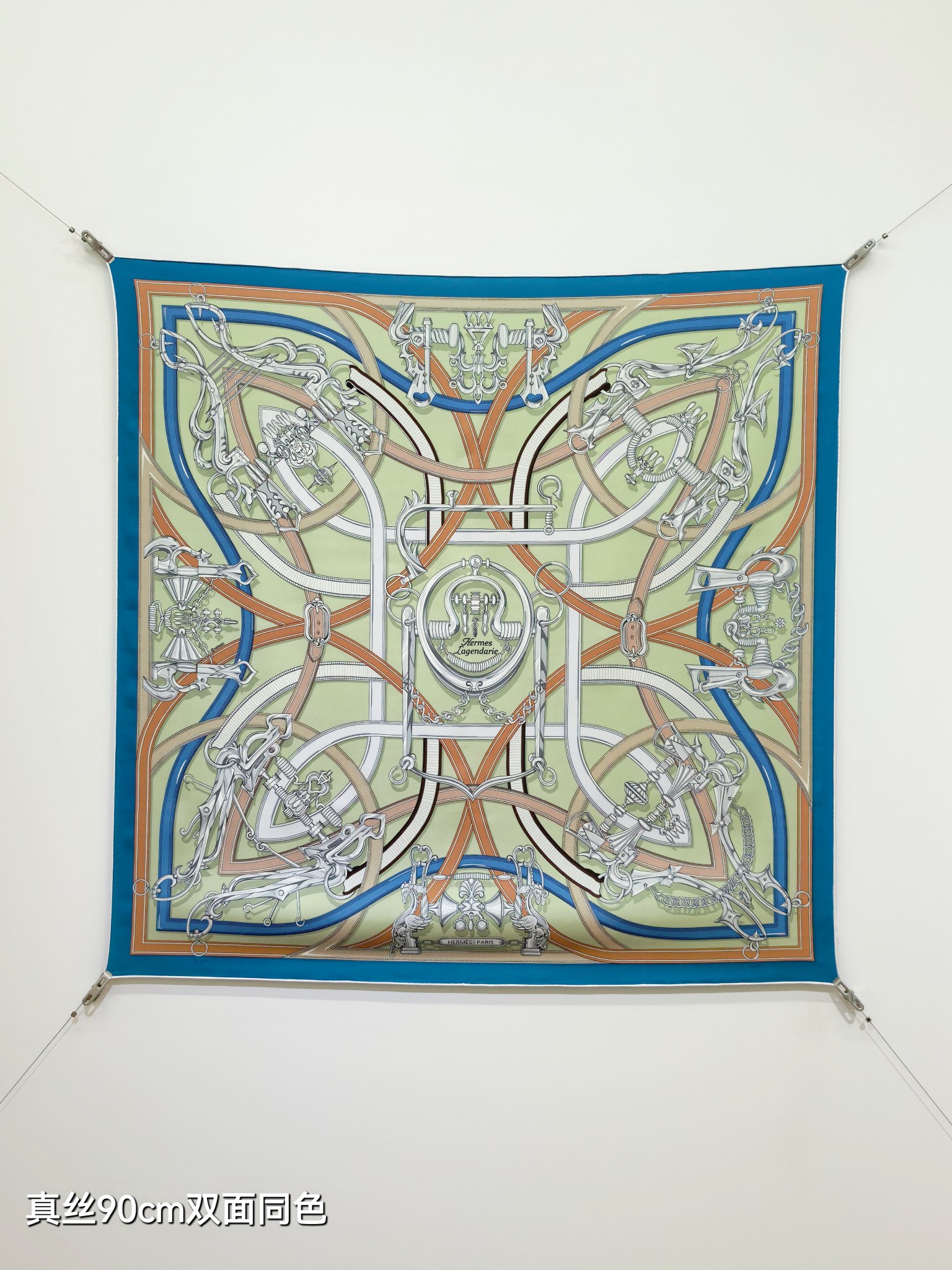 🌼SHMS262418姆米双面  90x90cm斜纹真丝爱马仕《传奇鞍辔》