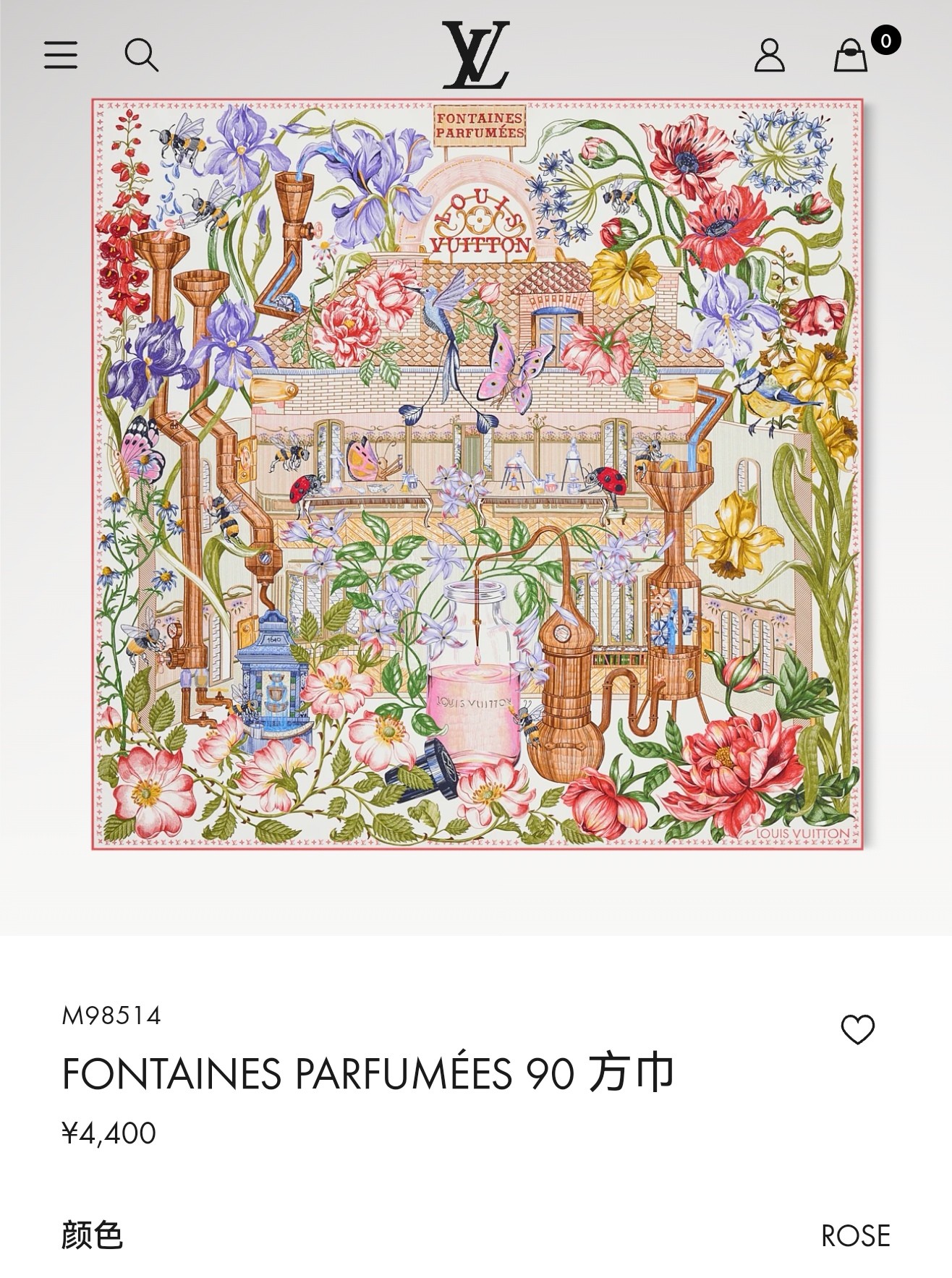 🌼SLV2623 18姆米双面  90x90cm斜纹真丝 LV《》