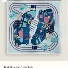 🌼SHMS2630 18姆米双面 90x90cm斜纹真丝 爱马仕《轮滑德比2000》 🌼SHMS2630 18姆米双面 90x90cm斜纹真丝 爱马仕《轮滑德比2000》
