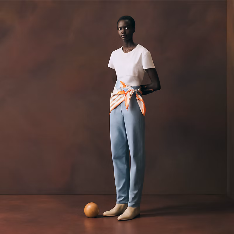 🌼SHMS2630 18姆米双面  90x90cm斜纹真丝 爱马仕《轮滑德比2000》