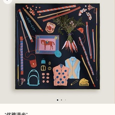 🌼SHMS2642 18姆米双面 90x90cm斜纹真丝 爱马仕《优雅漫步》 🌼SHMS2642 18姆米双面 90x90cm斜纹真丝 爱马仕《优雅漫步》
