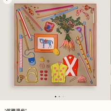 🌼SHMS2642 18姆米双面 90x90cm斜纹真丝 爱马仕《优雅漫步》 🌼SHMS2642 18姆米双面 90x90cm斜纹真丝 爱马仕《优雅漫步》