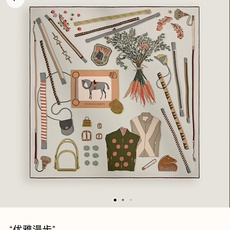 🌼SHMS2642 18姆米双面 90x90cm斜纹真丝 爱马仕《优雅漫步》 🌼SHMS2642 18姆米双面 90x90cm斜纹真丝 爱马仕《优雅漫步》