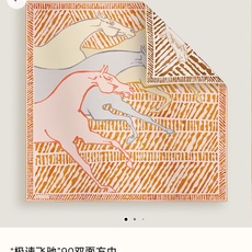🌼SHMS2645 18姆米双面异色 90x90cm斜纹真丝 爱马仕《极速飞驰》 🌼SHMS2645 18姆米双面异色 90x90cm斜纹真丝 爱马仕《极速飞驰》