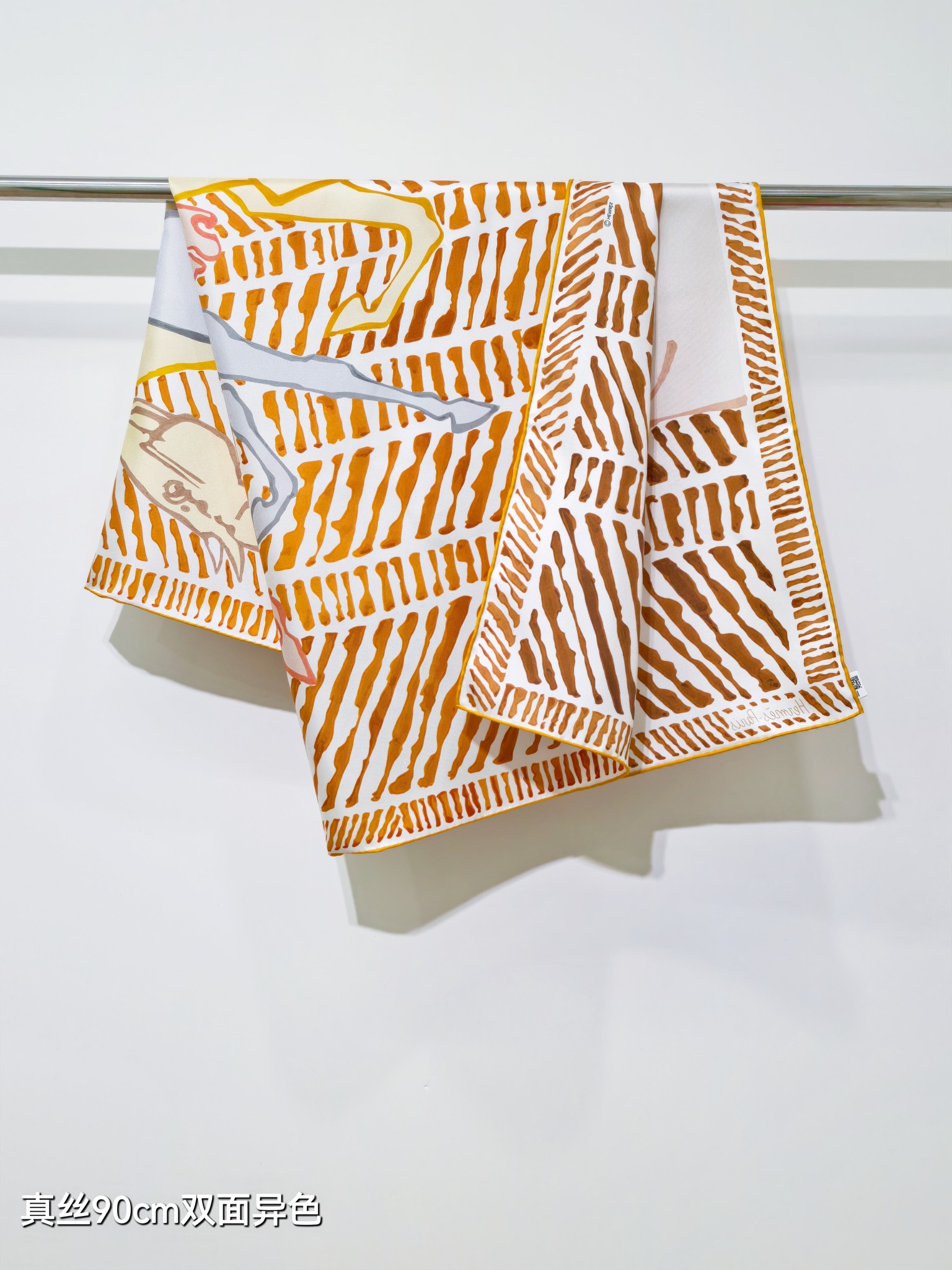 🌼SHMS2645 18姆米双面异色  90x90cm斜纹真丝 爱马仕《极速飞驰》