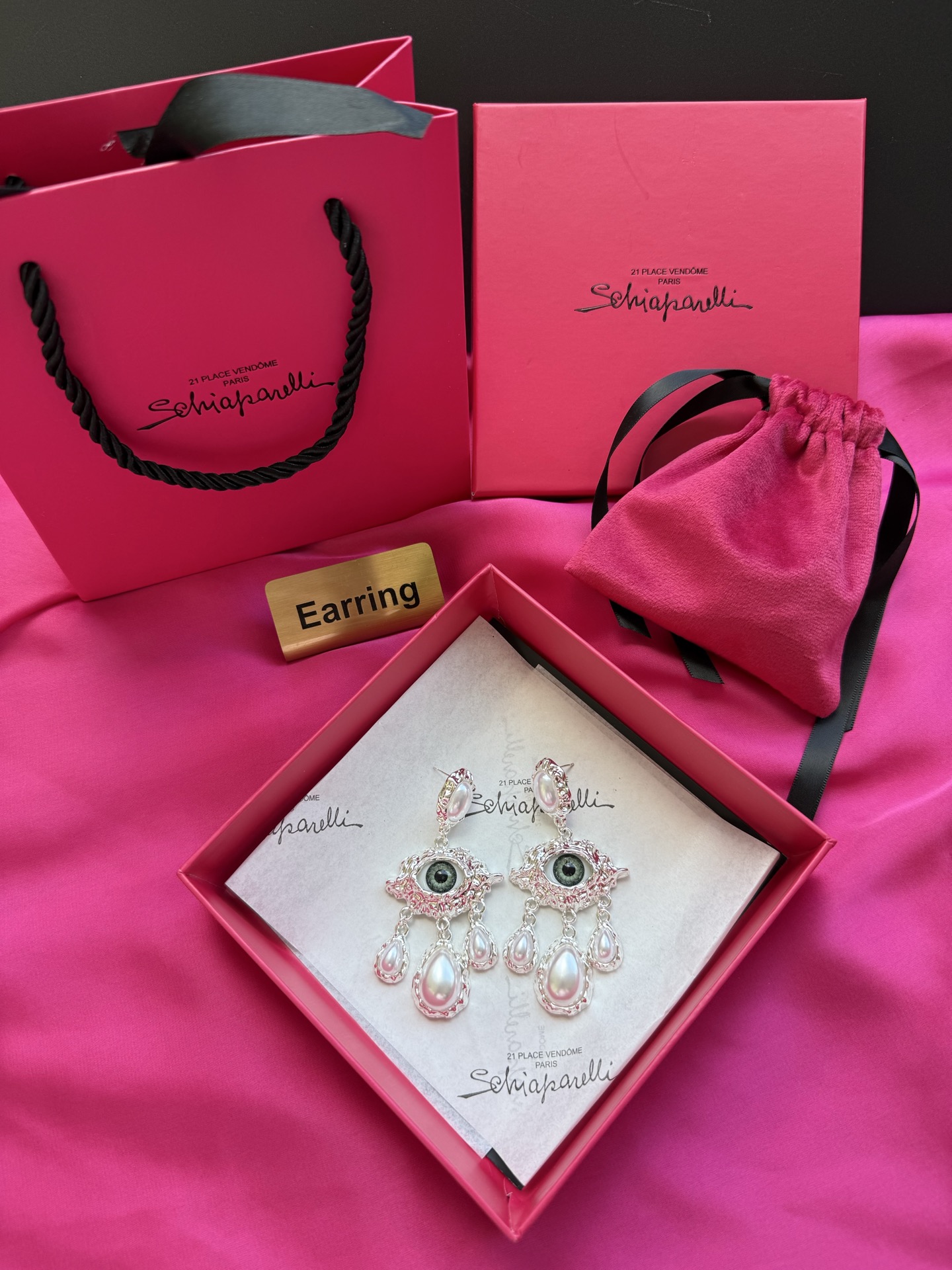 Серьги Schiaparelli с глазом и жемчугом
