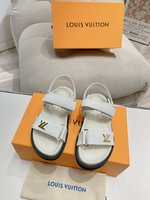 Louis Vuitton Schoenen Sandalen Groothandel designerwinkel
 Vrouwen Raffia Sunset