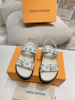 Online verkoop
 Louis Vuitton Schoenen Sandalen Vrouwen Raffia Sunset