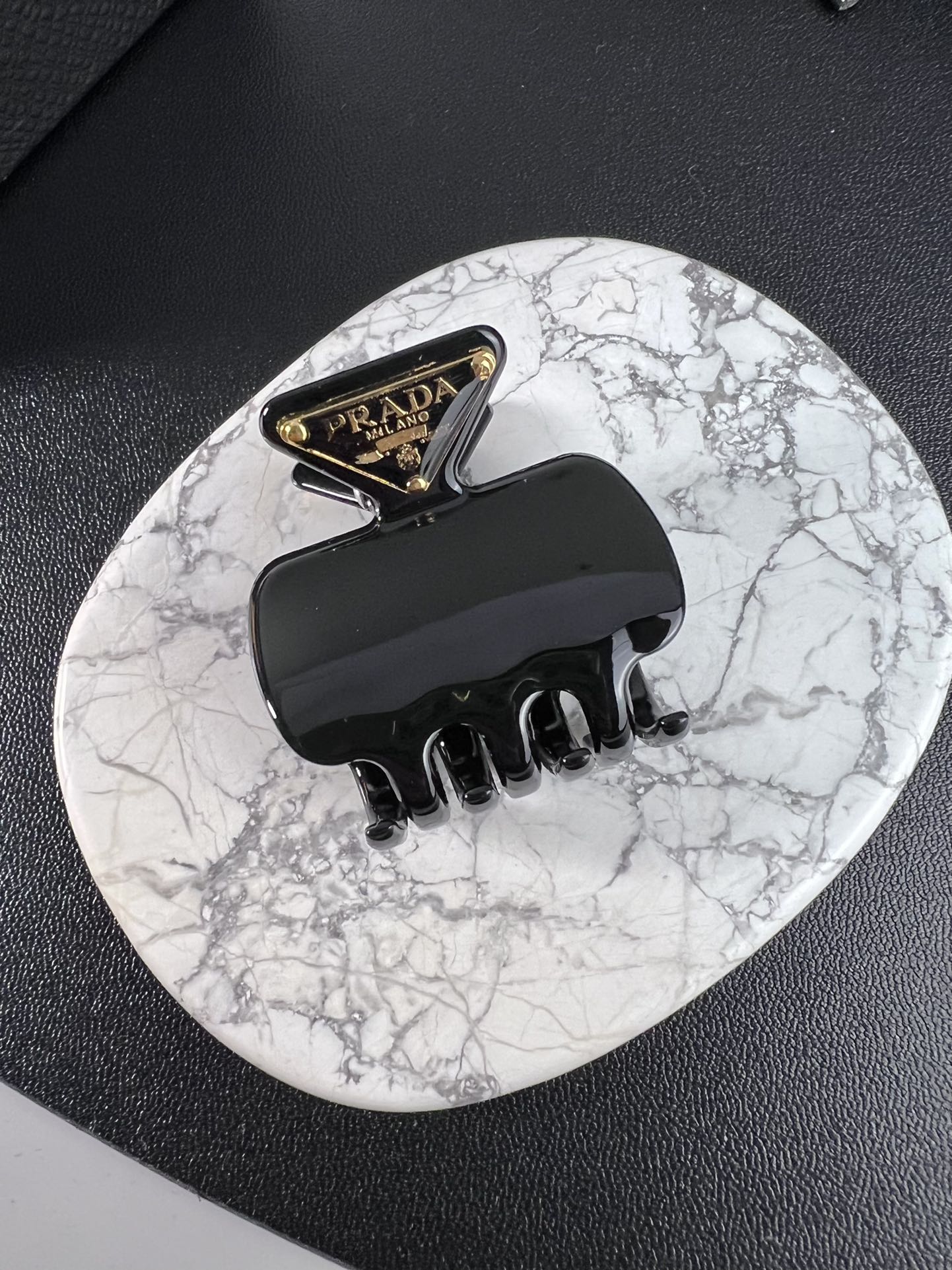 p150. Prada, black, pink, hair clip - 图片 2