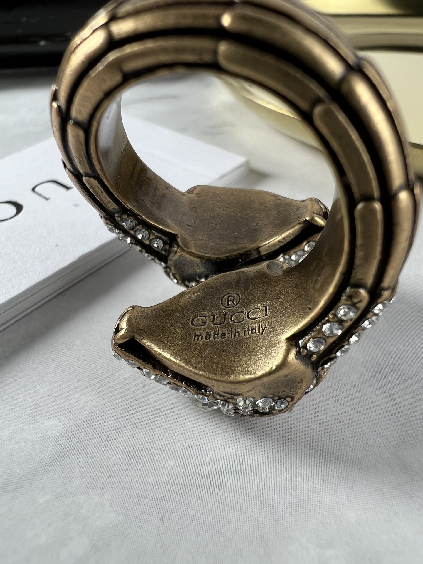 Gucci 双蛇头 中古 戒指