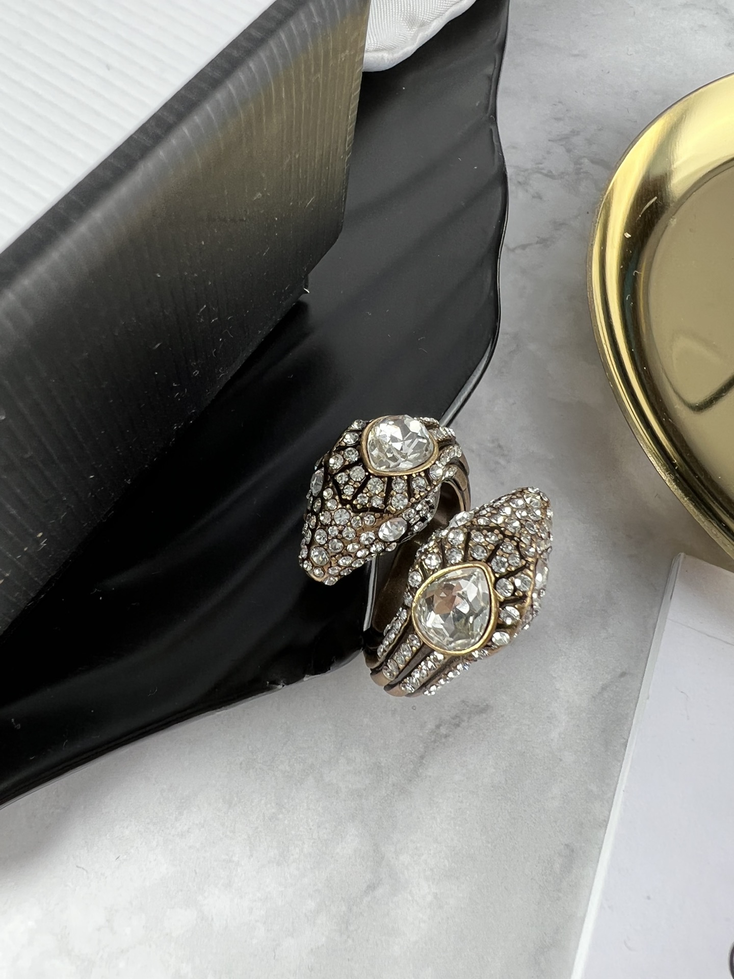 Gucci 双蛇头 中古 戒指