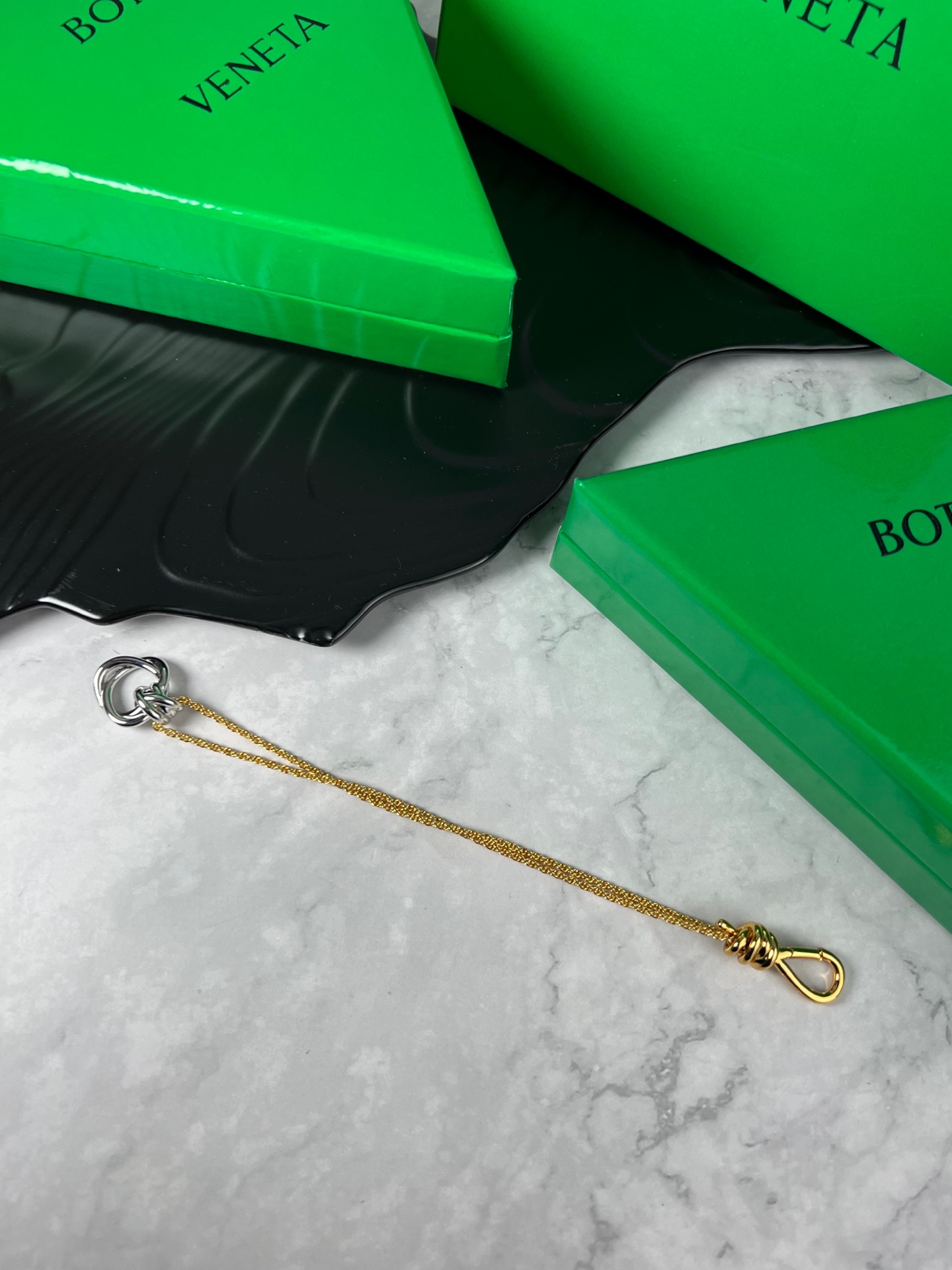 The necklace is 380, the bracelet is 360. Bottega Veneta tie necklace, bracelet - 图片 3