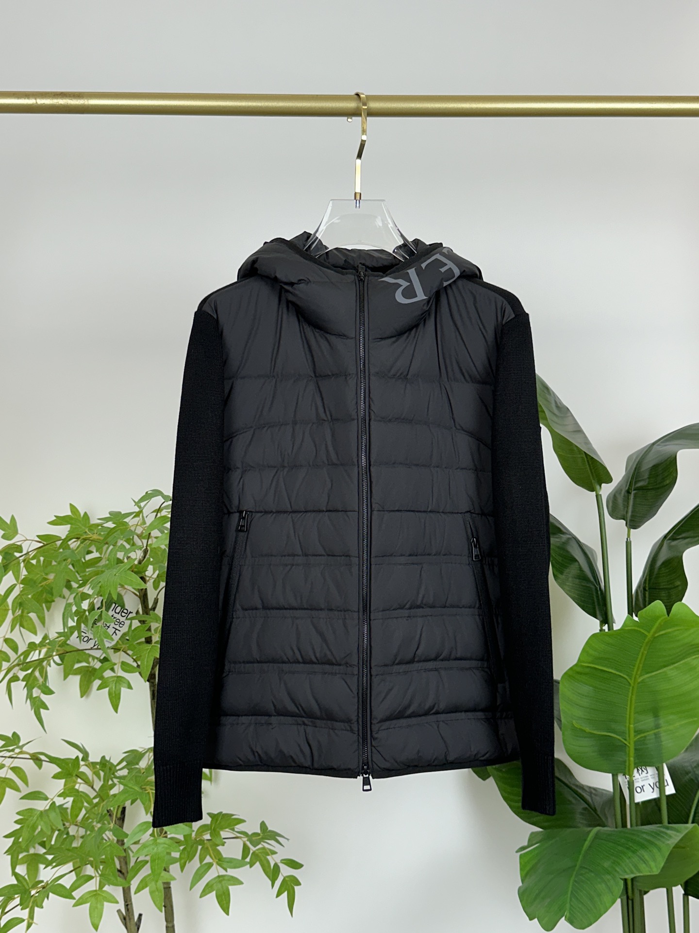 Moncler Clothing Coats & Jackets Down Jacket sell Online
 Black Splicing Knitting Fall/Winter Collection Fashion