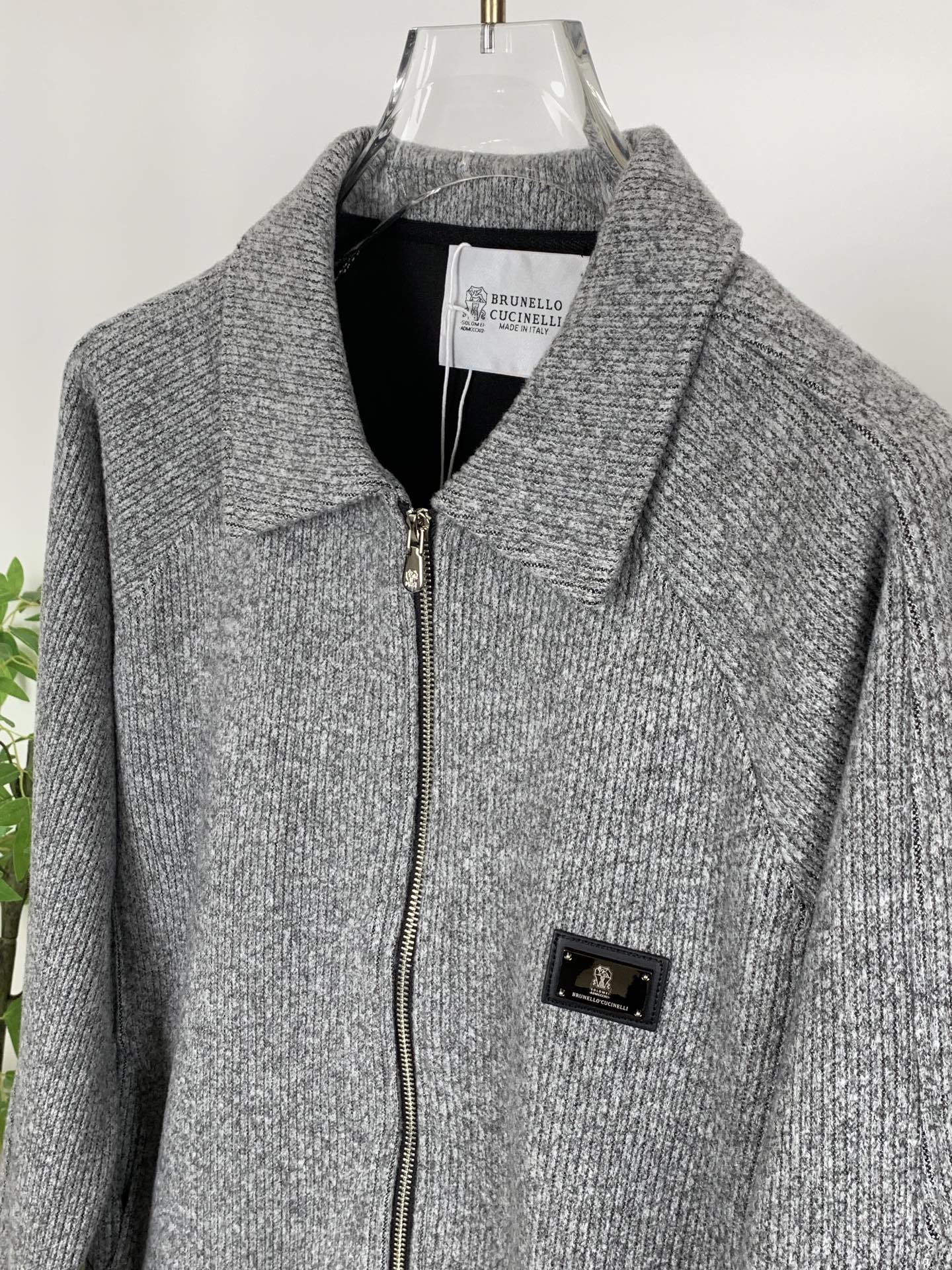 BC-Brunello Cucineli 🆕25FW秋冬新款老钱风羊毛夹克翻领外套，选用进口羊毛面料混纺