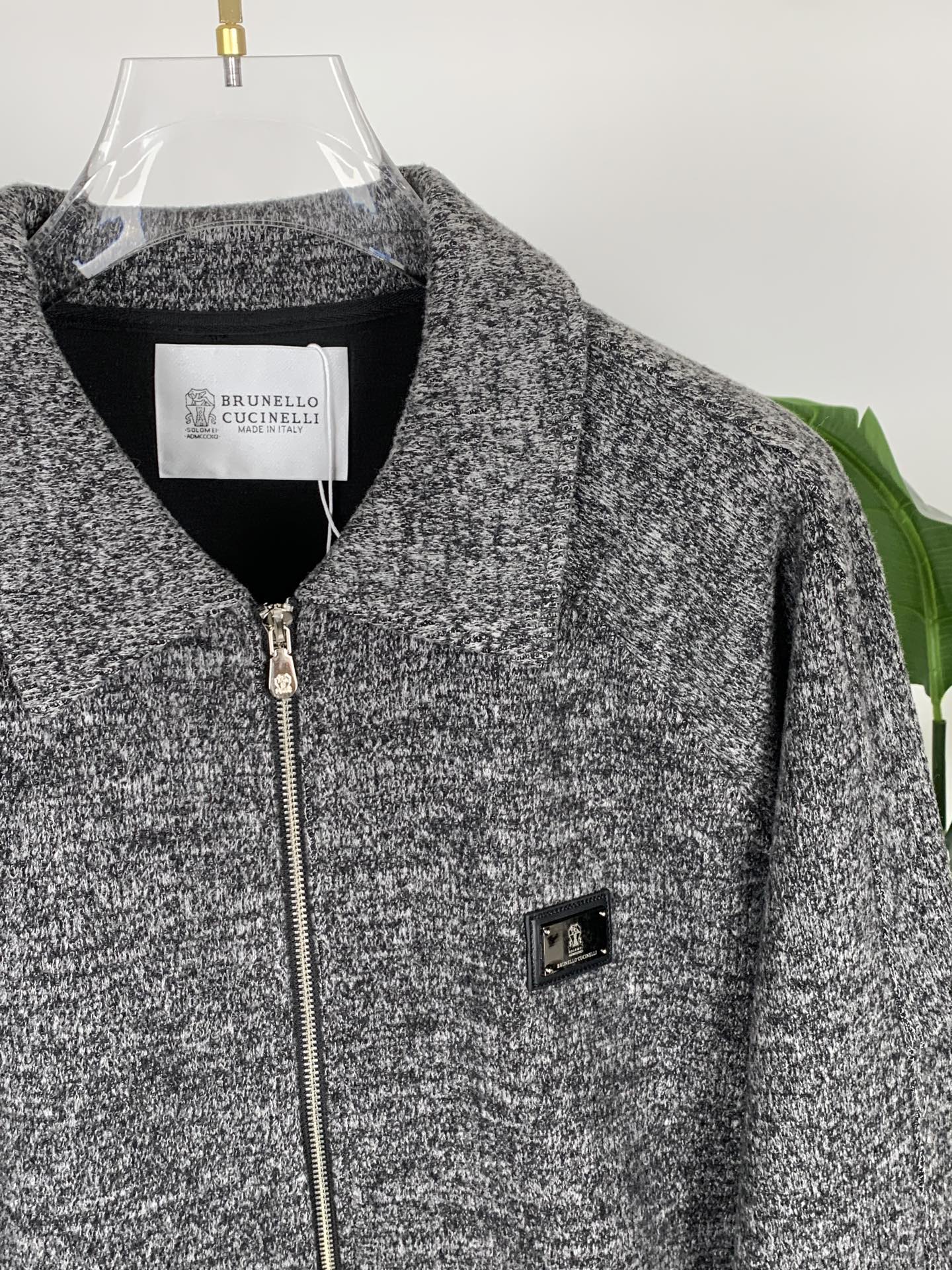 BC-Brunello Cucineli 🆕25FW秋冬新款老钱风羊毛夹克翻领外套，选用进口羊毛面料混纺