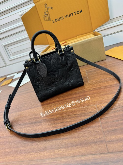 Louis Vuitton Petit Sac Plat Black Embossed Leather Crossbody Bag M46993 1 Louis Vuitton Petit Sac Plat Black Embossed Leather Crossbody Bag M46993