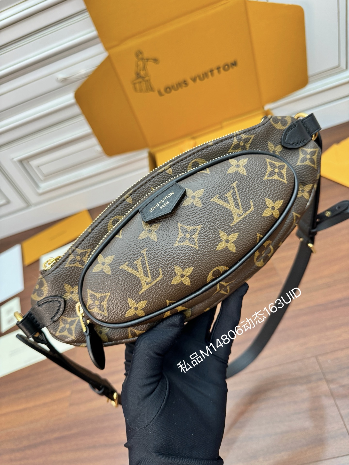 M14806私品(163动态UID )进口菱形面料 (品质第九次升级,进口原厂皮.专柜同步,动态电子芯片