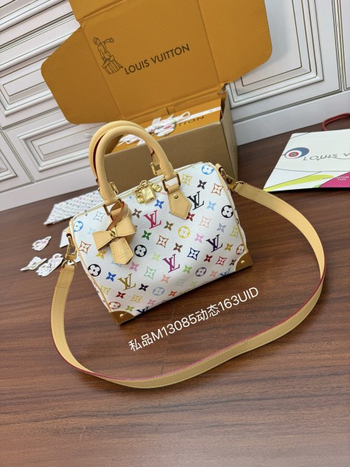 Louis Vuitton Speedy Multicolor Bag with Dynamic Electronic Chip, 25x15x9CM 1 Louis Vuitton Speedy Multicolor Bag with Dynamic Electronic Chip, 25x15x9CM