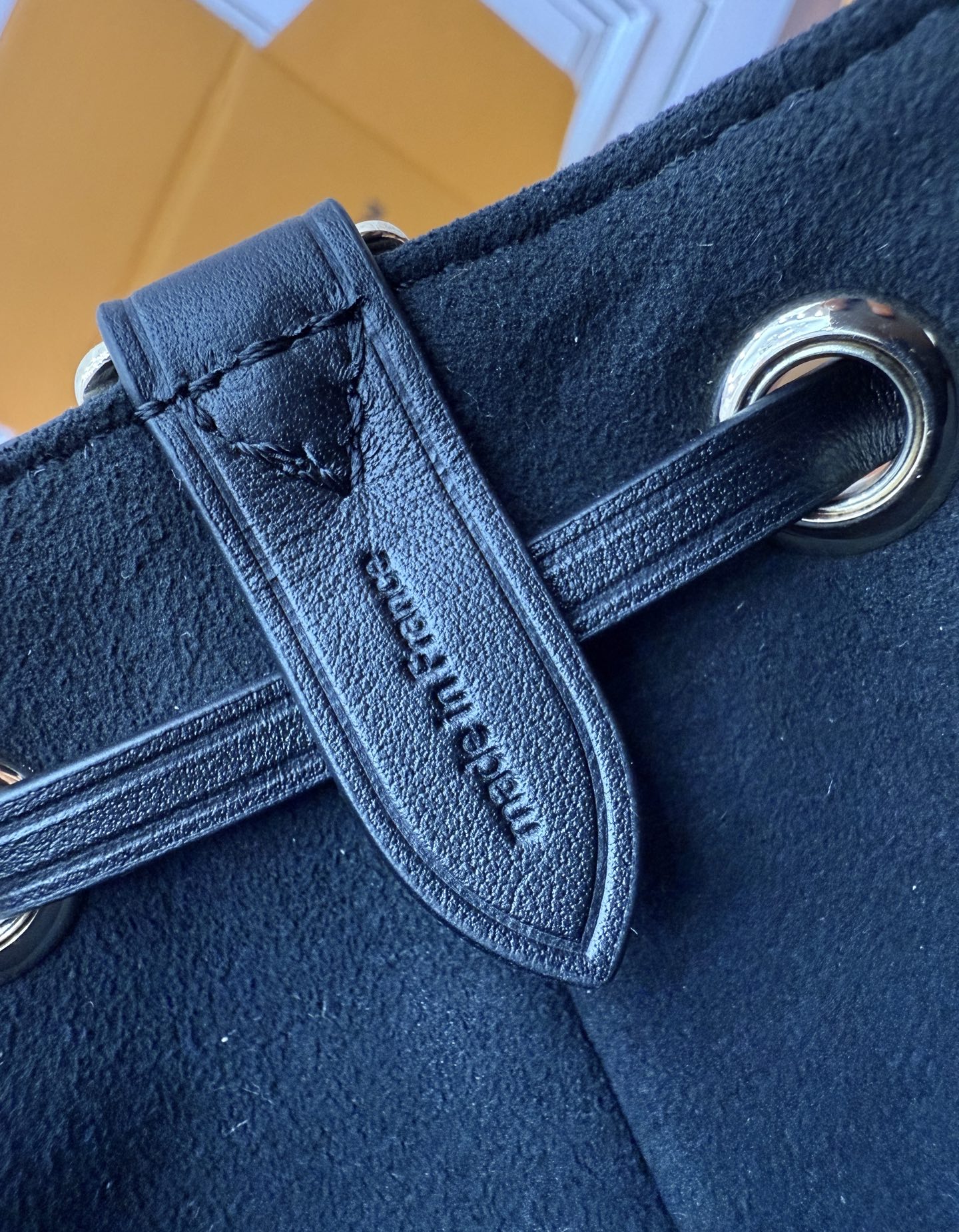 Louis Vuitton Black Leather Embossed Monogram Drawstring Shoulder Bag 6 i1752463985391 142 0 4
