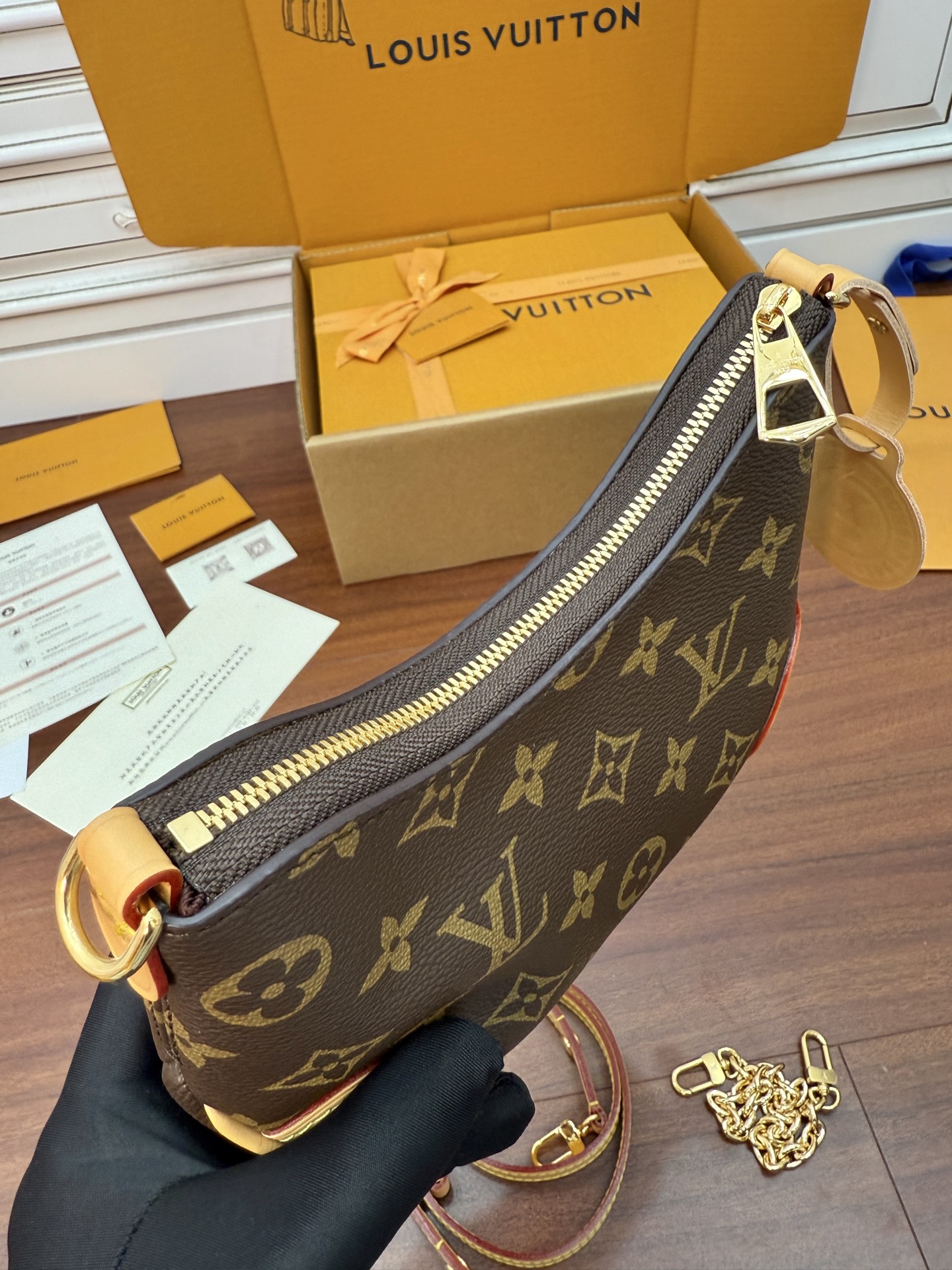 Louis Vuitton M25519 Monogram Canvas Mini Hobo Bag with Chain Accent 9 i1754539757921 6587 0 7