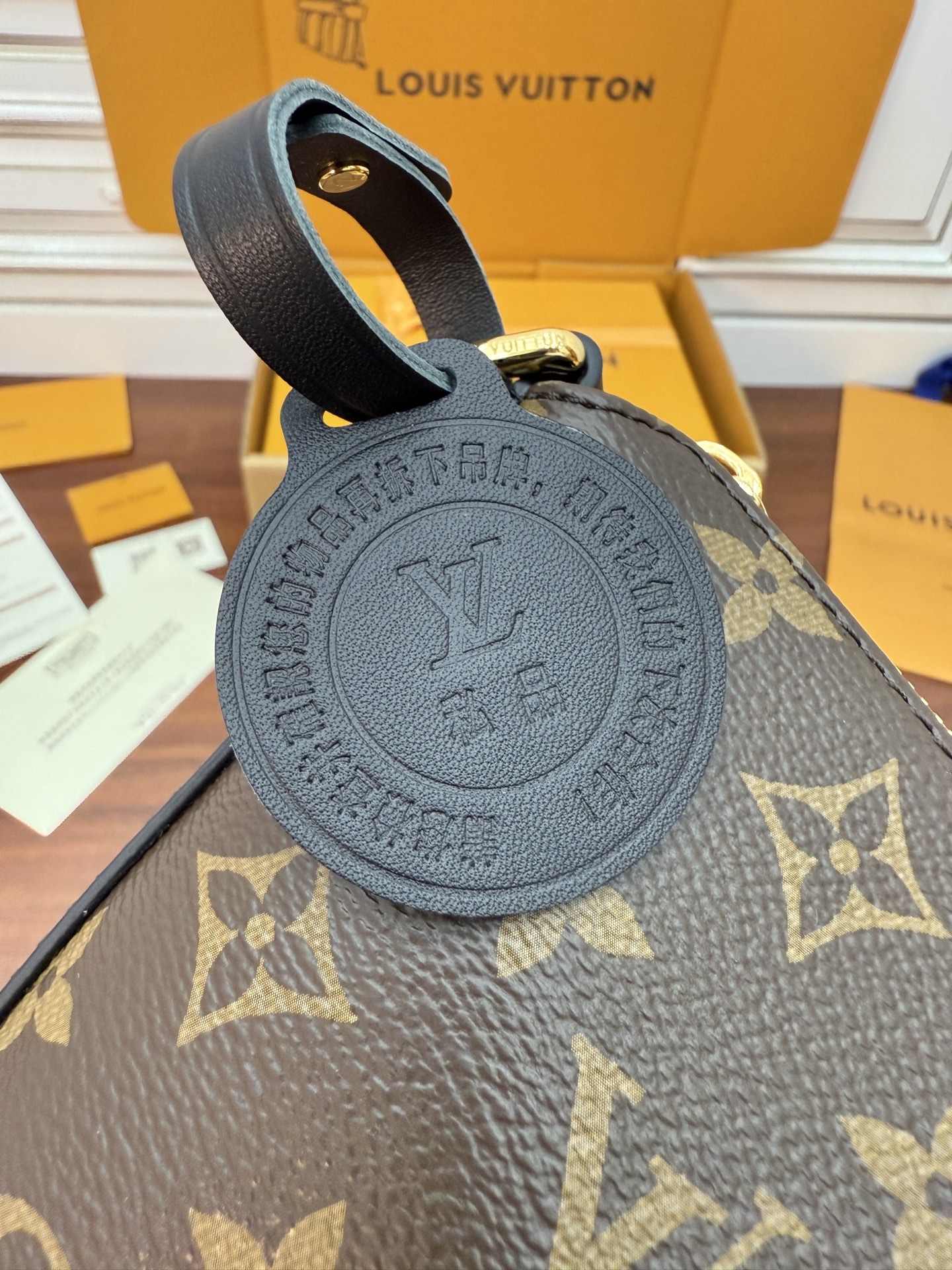 Louis Vuitton Brown Monogram Empreinte Leather Loop Bag, 28.5x19x5CM 9 i1755662207177 1636 0 7