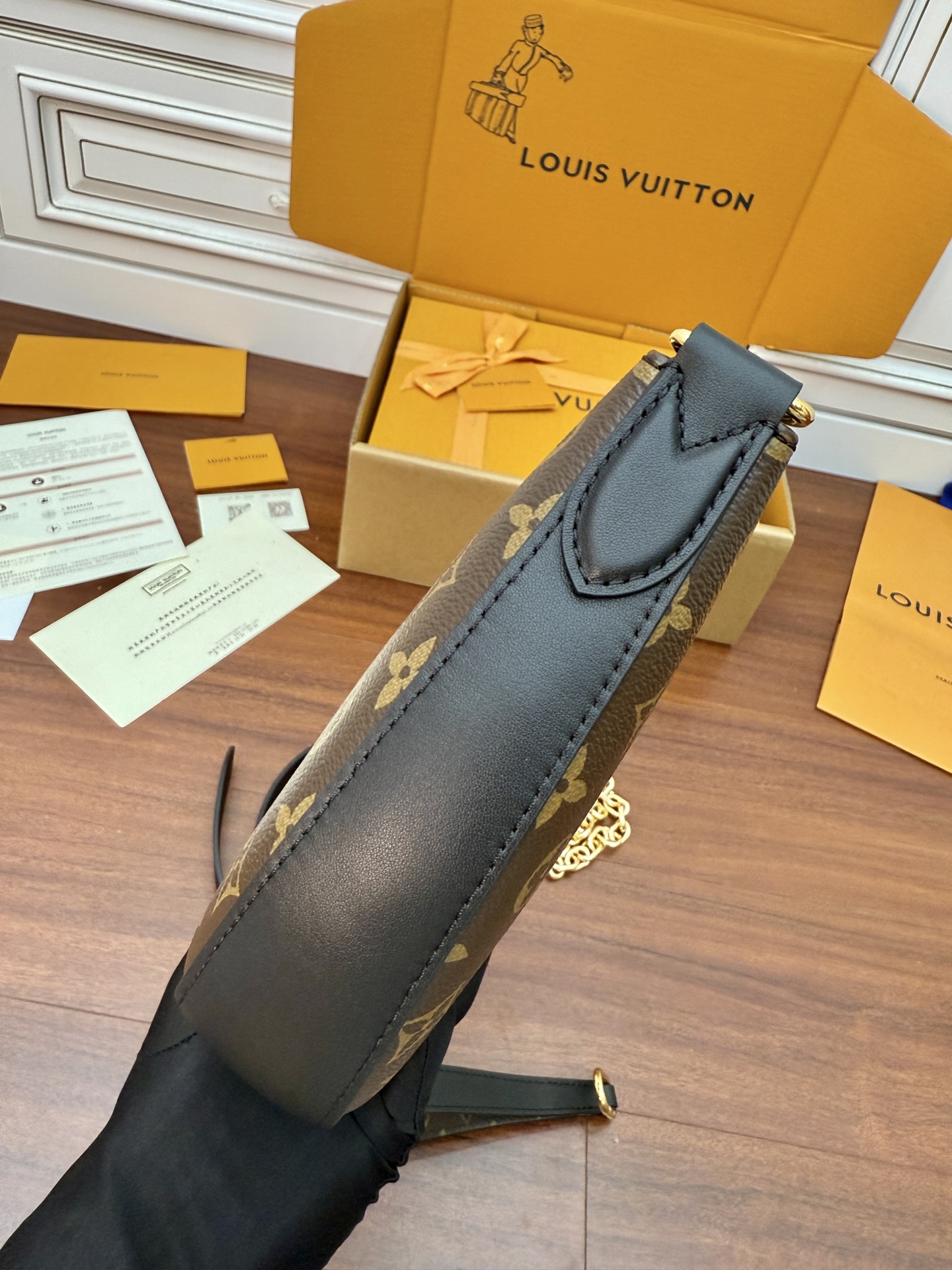 Louis Vuitton Brown Monogram Empreinte Leather Loop Bag, 28.5x19x5CM 10 i1755662214034 4476 0 8
