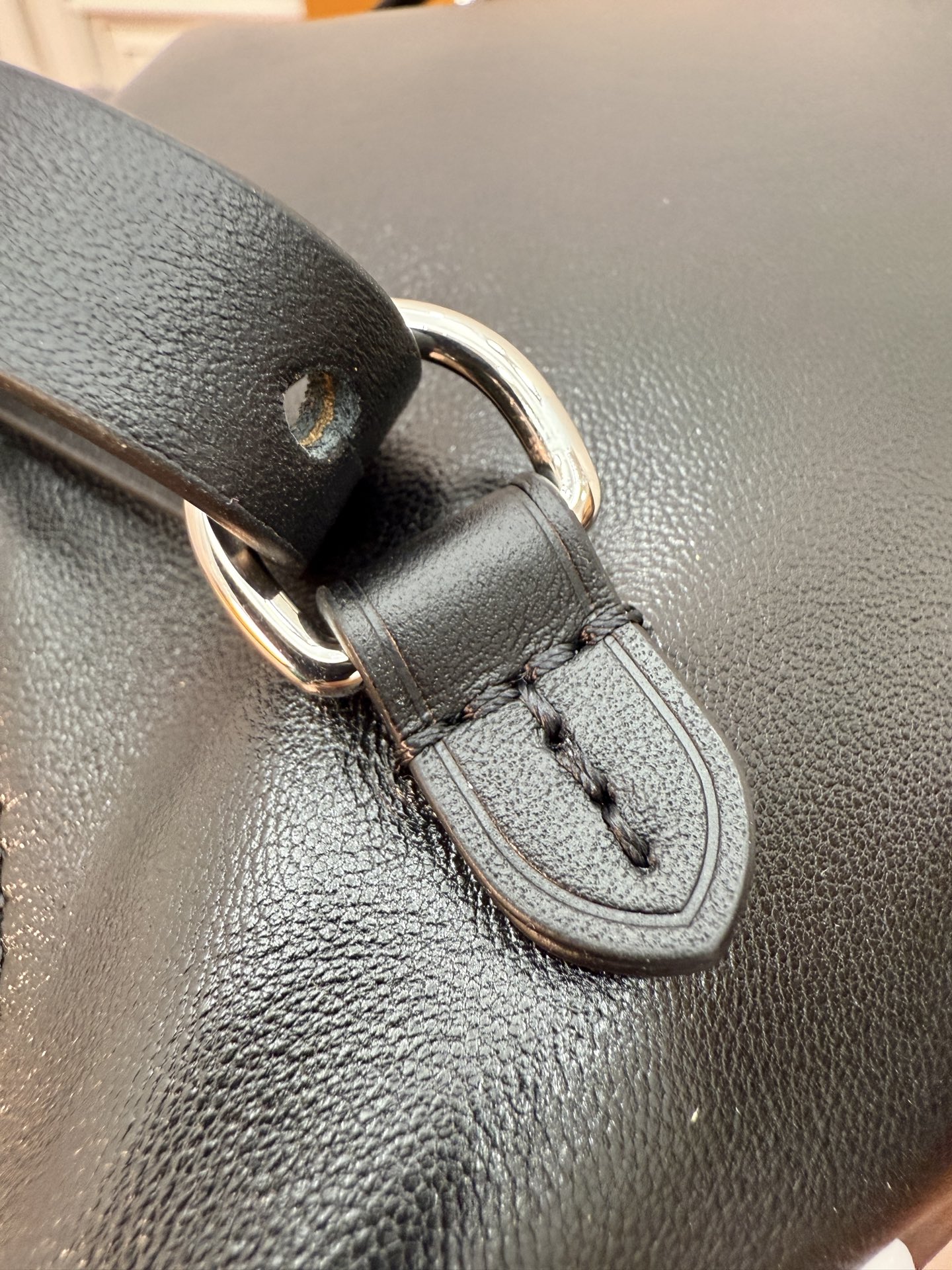 Louis Vuitton Black Leather Drawstring Bucket Bag with Chain Accent 8 i1756782610823 144 0 6