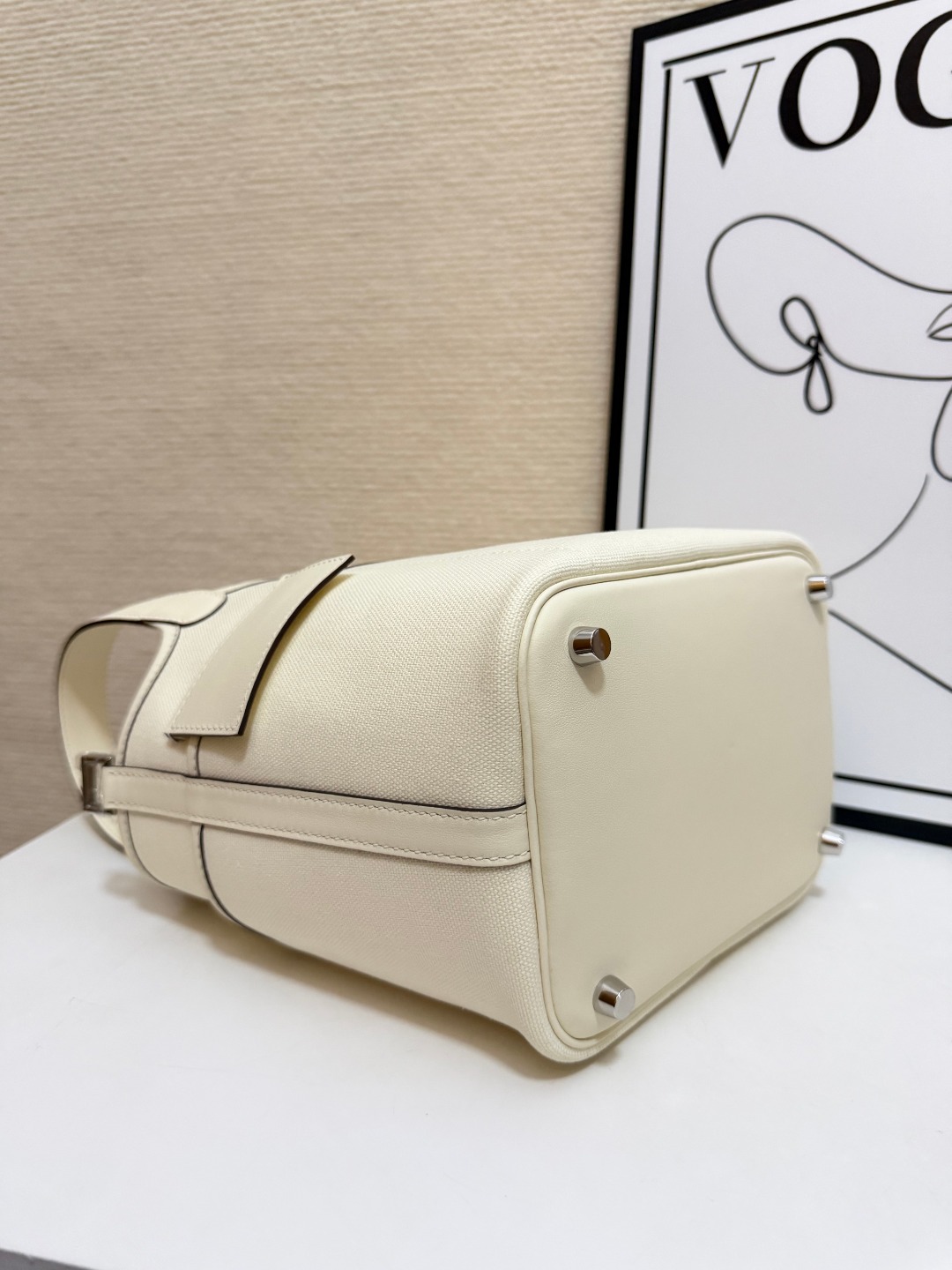 Hermes Cargo Picotin Cream 18cm everyday shoulder