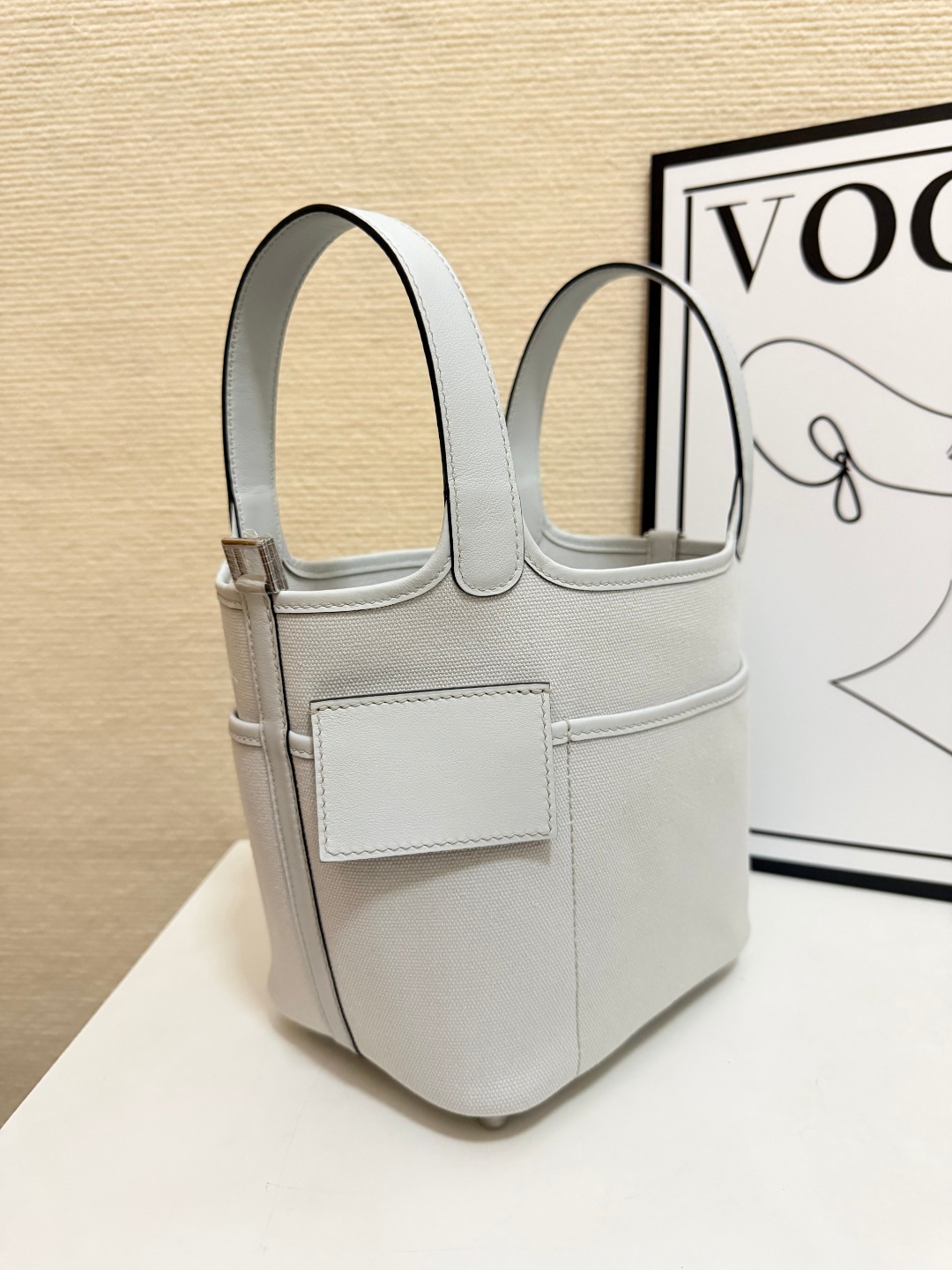 Hermes Cargo Picotin White 18cm everyday