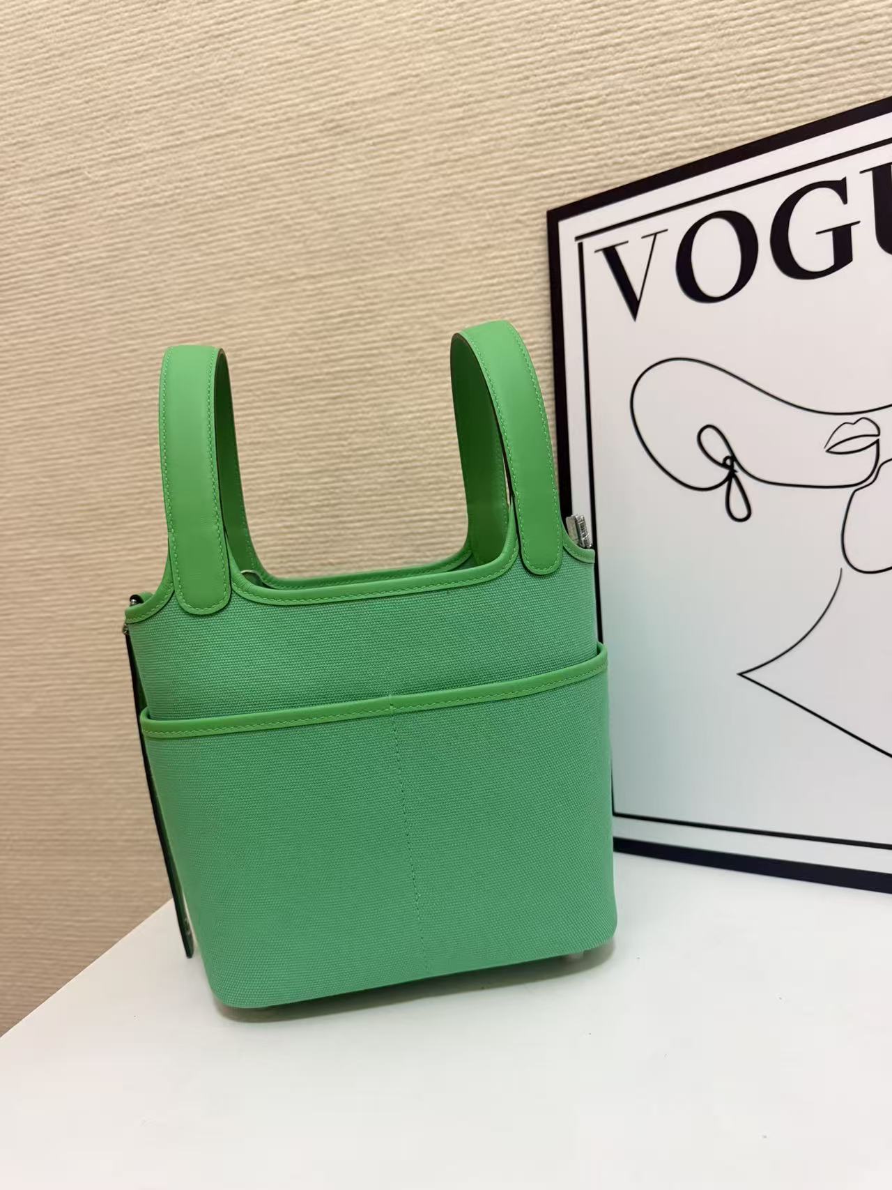 Hermes Cargo Picotin Green 18cm everyday