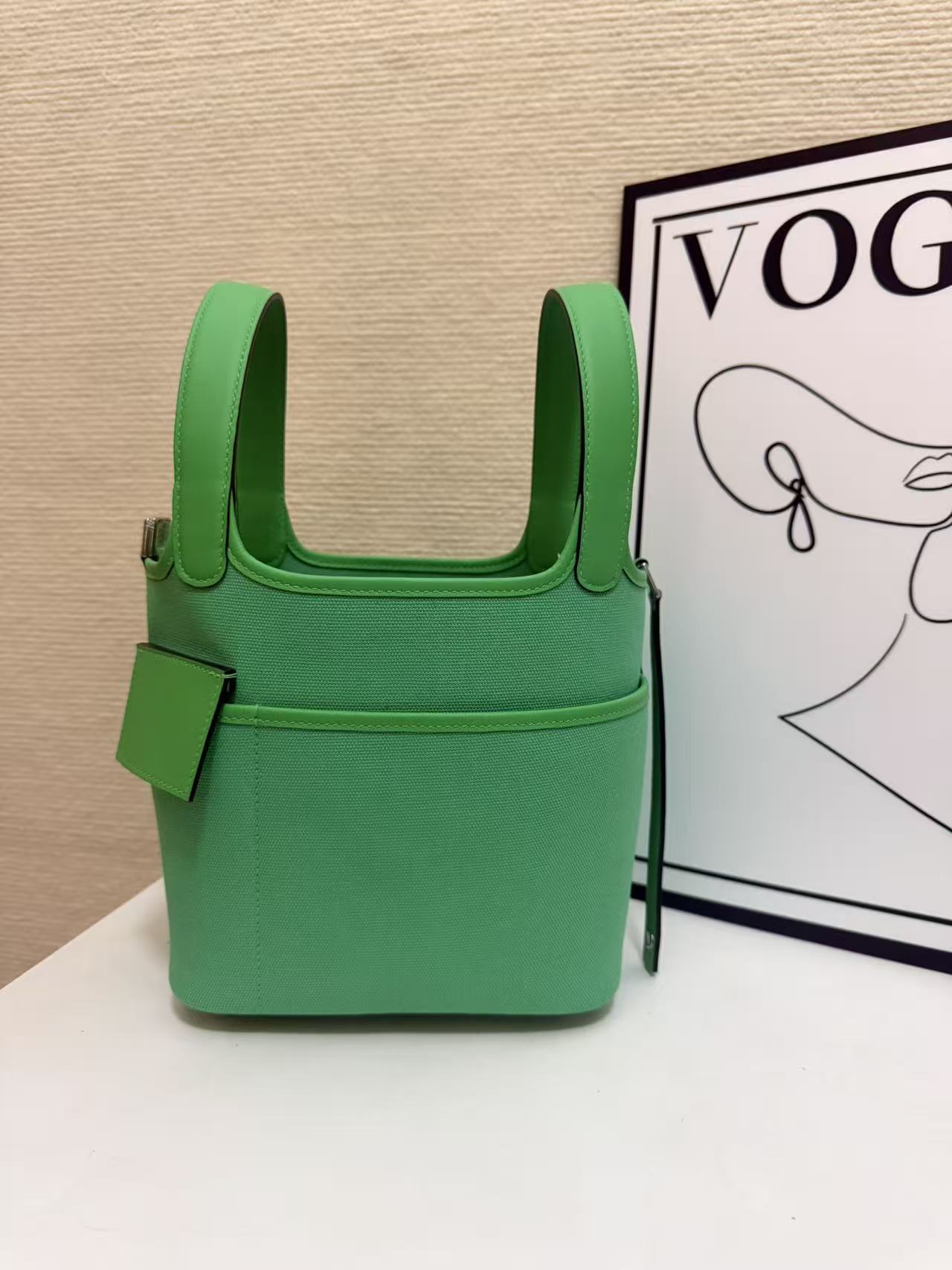 Hermes Cargo Picotin Green 18cm everyday