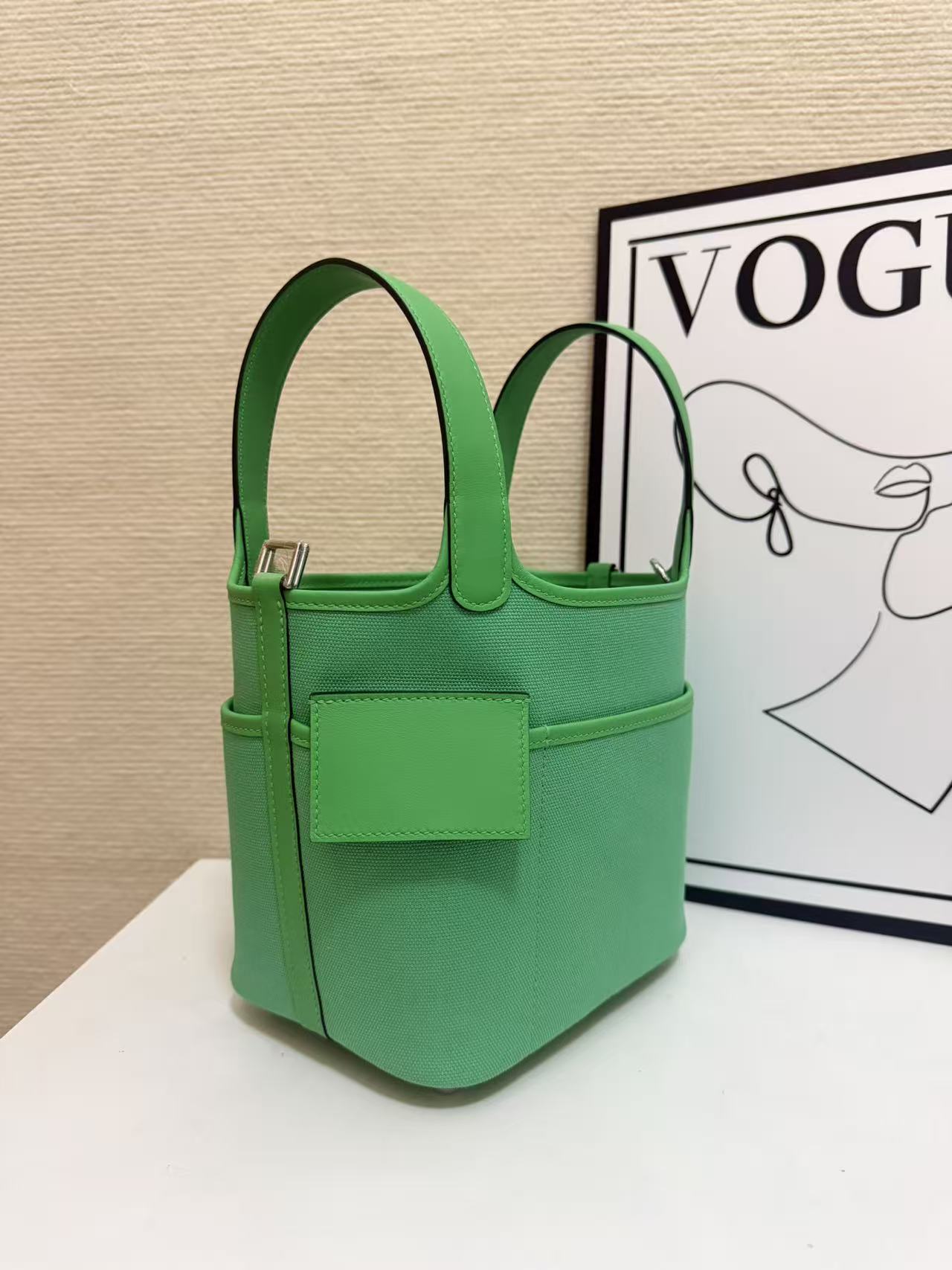 Hermes Cargo Picotin Green 18cm everyday