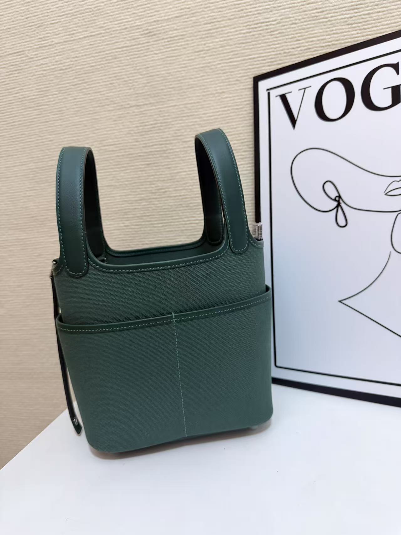 Hermes Cargo Picotin Green 18cm everyday