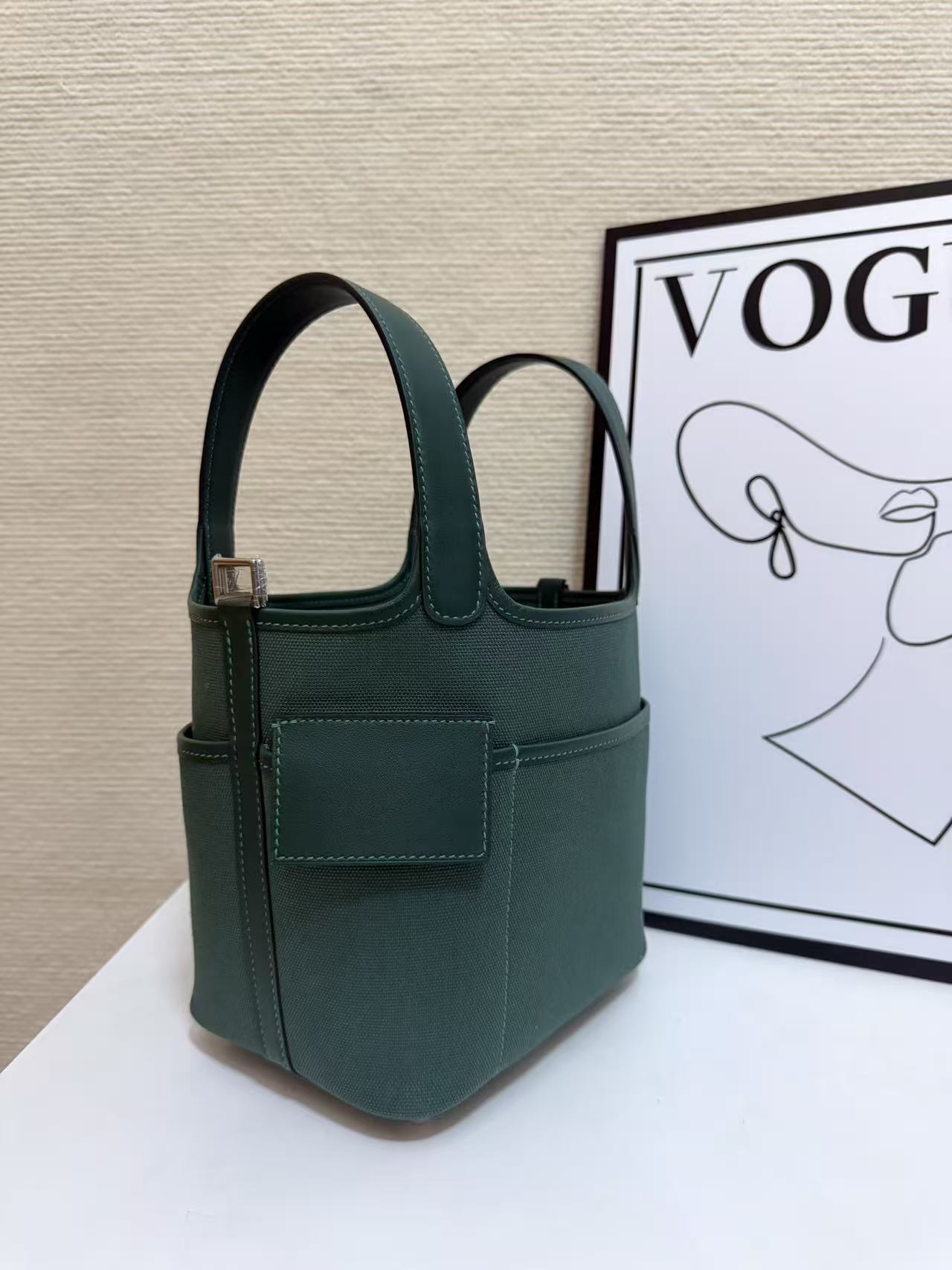 Hermes Cargo Picotin Green 18cm everyday