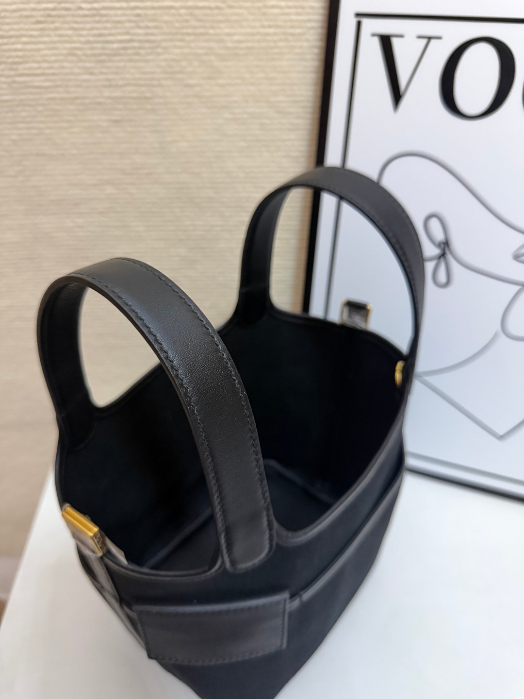 Hermes Cargo Picotin Black canvas and leather 18cm everyday