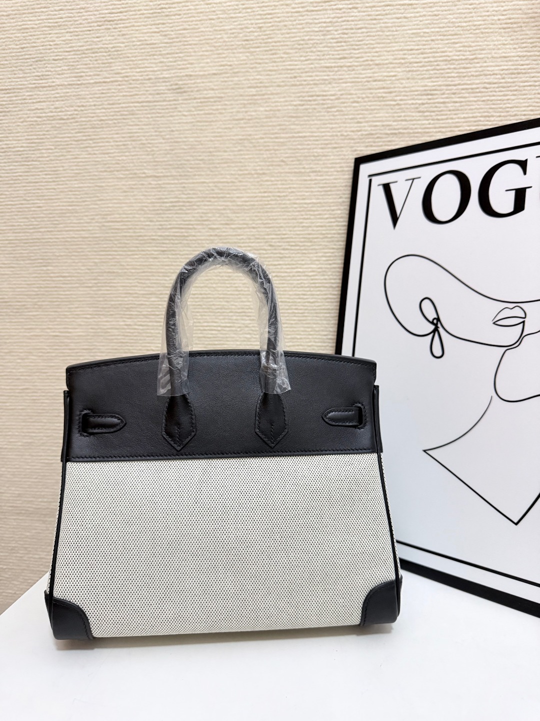 Hermes Birkin Black and Beige 30cm tote everyday
