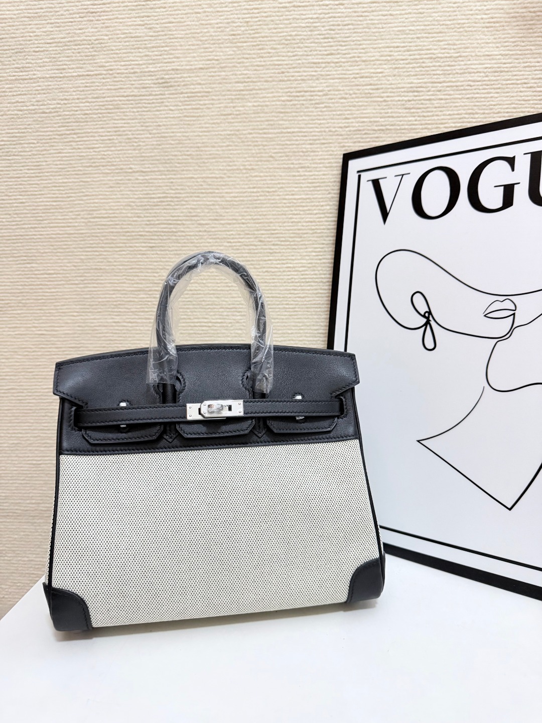Hermes Birkin Black and Beige 30cm tote everyday