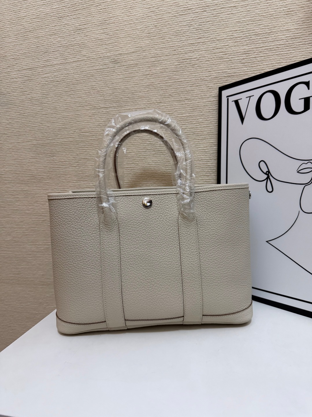 Hermes Garden Party Cream 30cm tote everyday